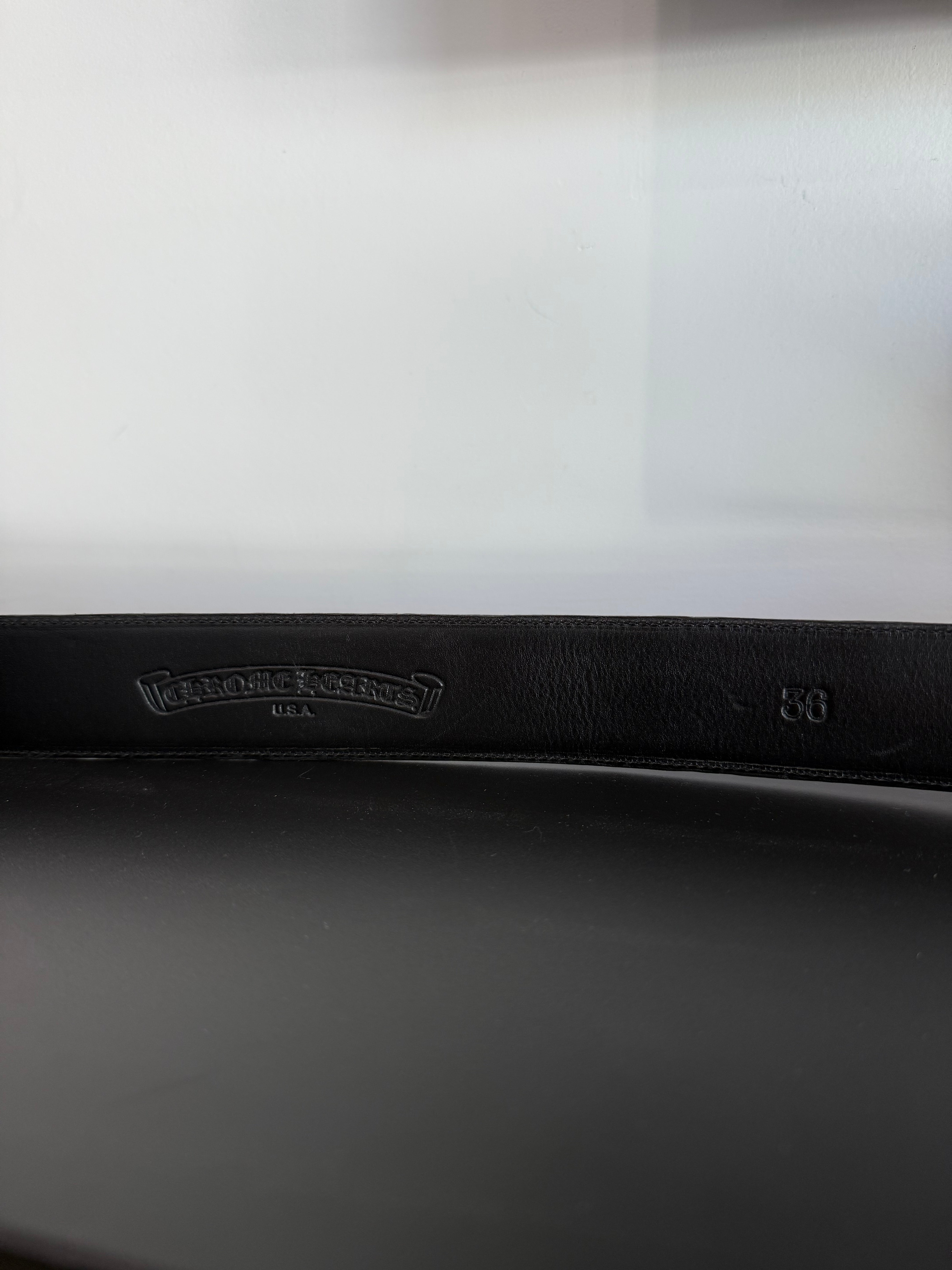 Chrome hearts OTJ Filigree Leather Belt