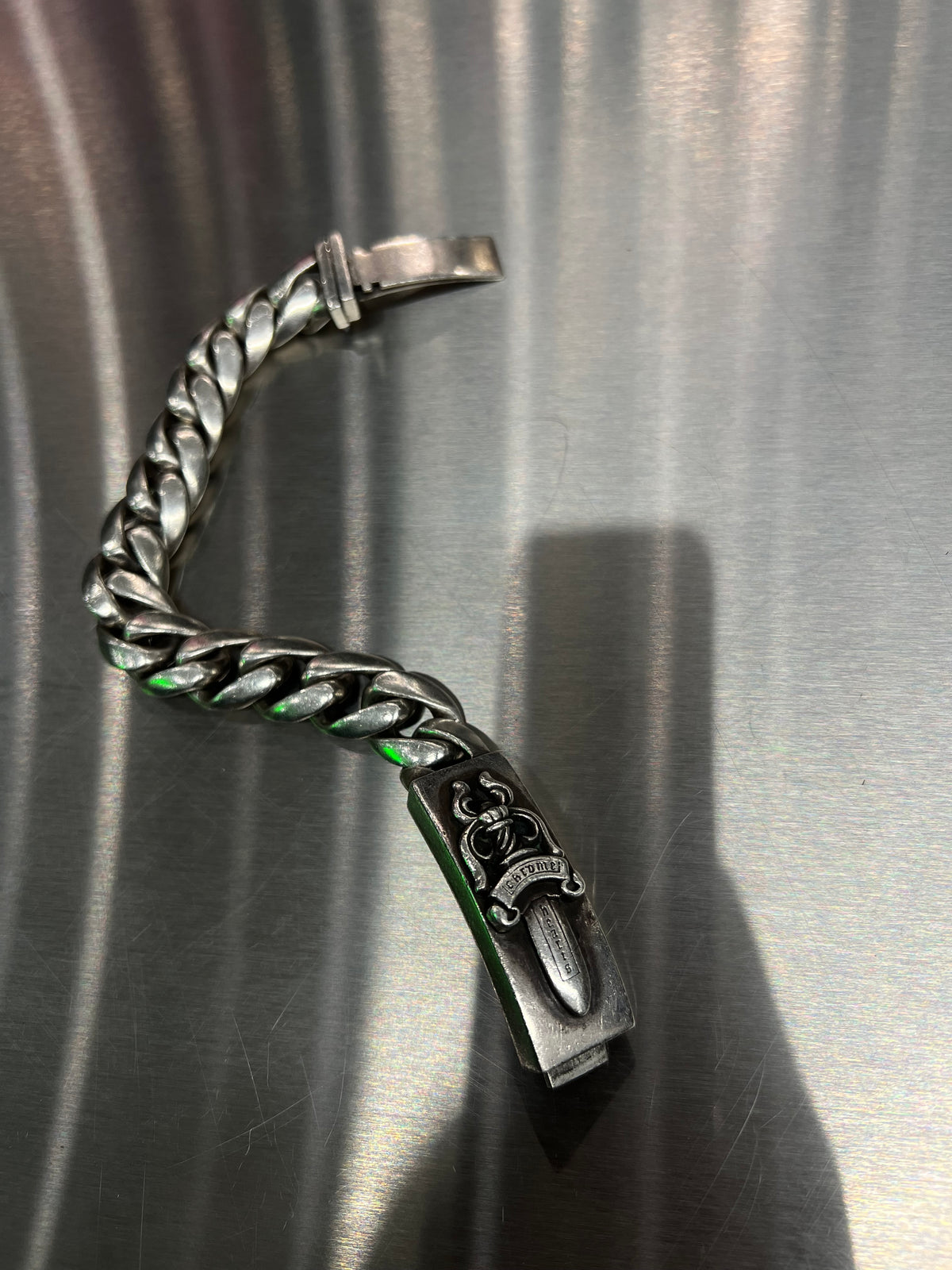 Chrome Hearts Dagger ID Cuban link Bracelet
