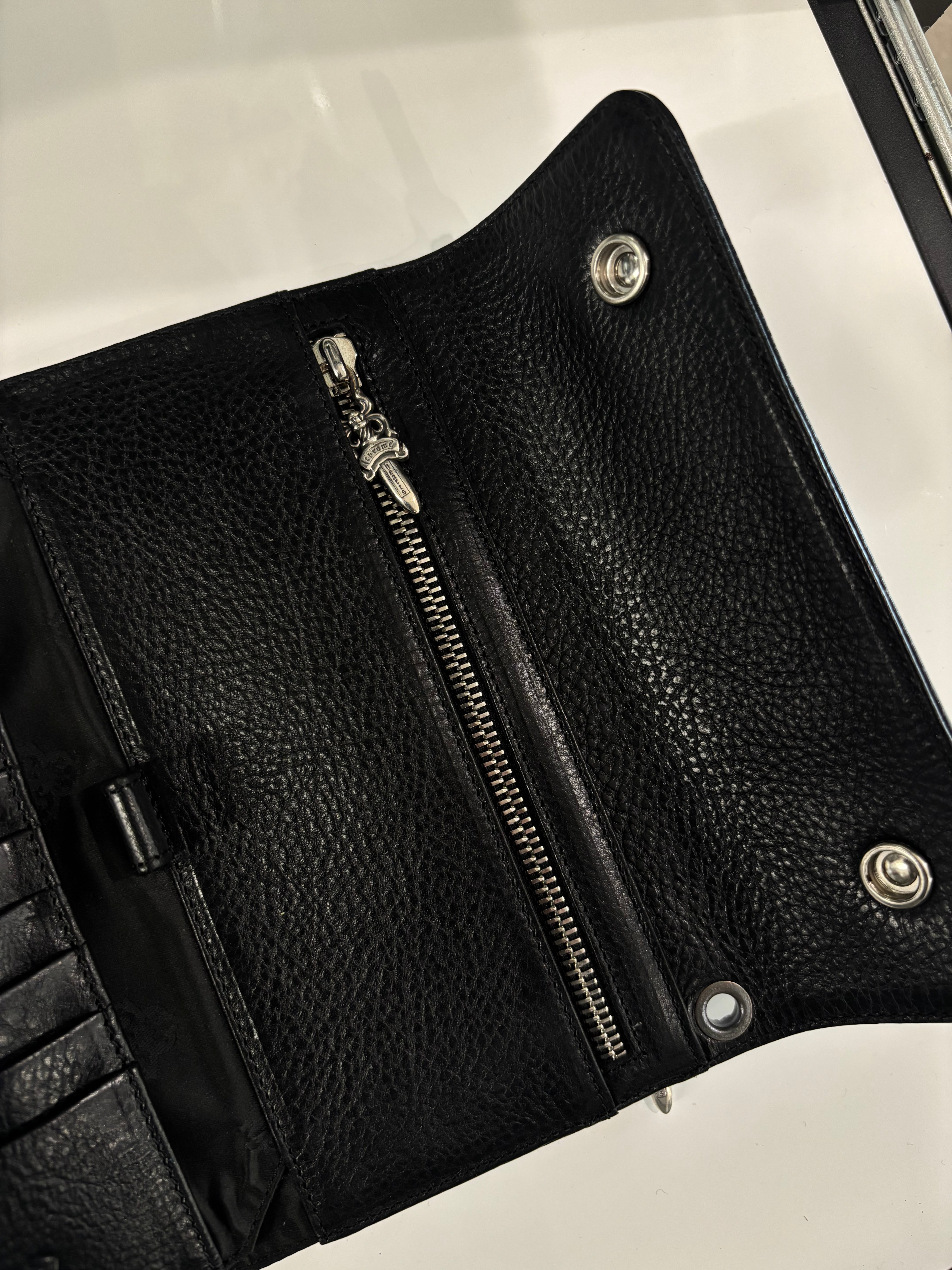 Chrome Hearts Wave leather Wallet