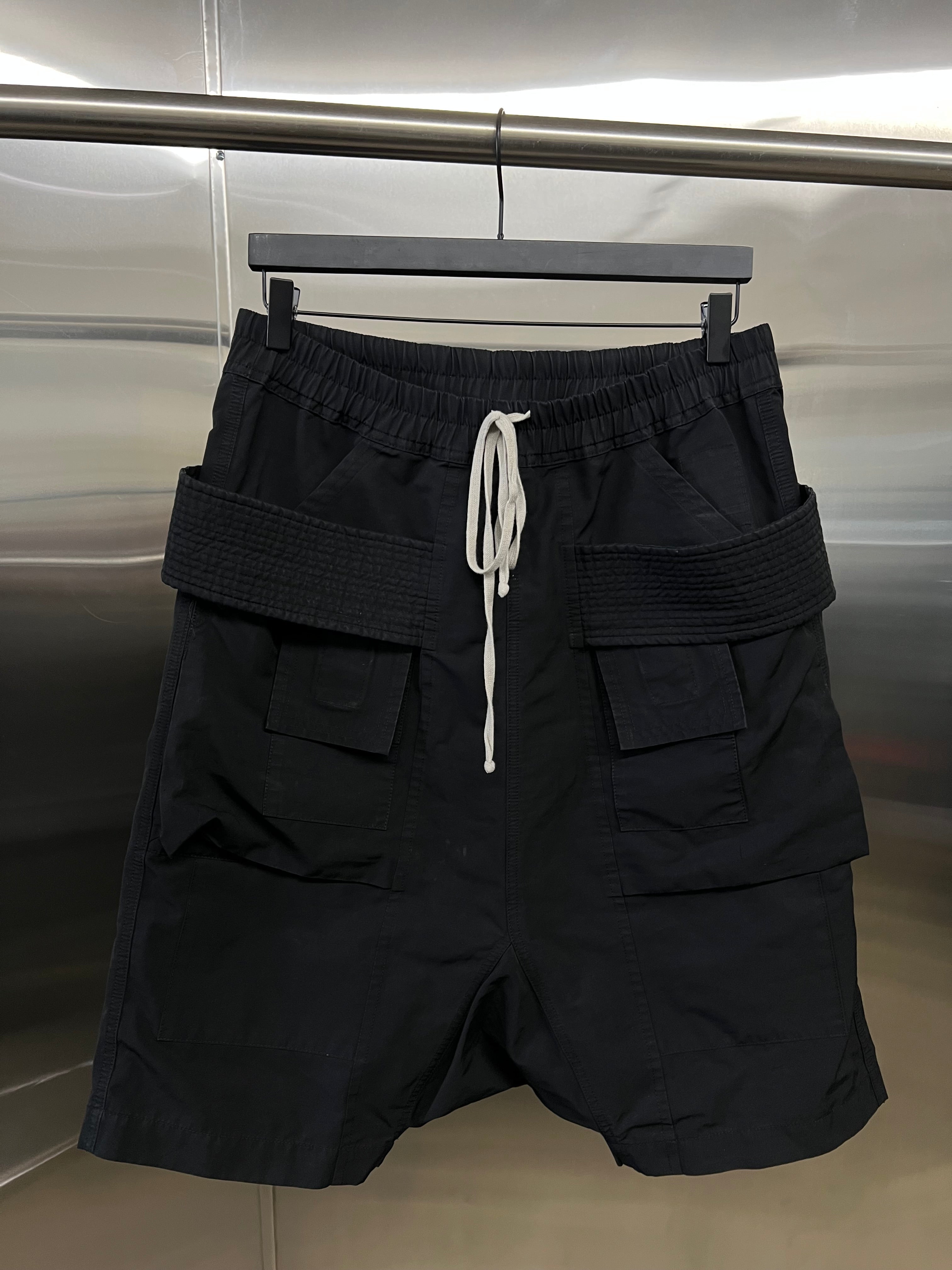 Rick Owens DRKSHDW black Creatch cargo shorts