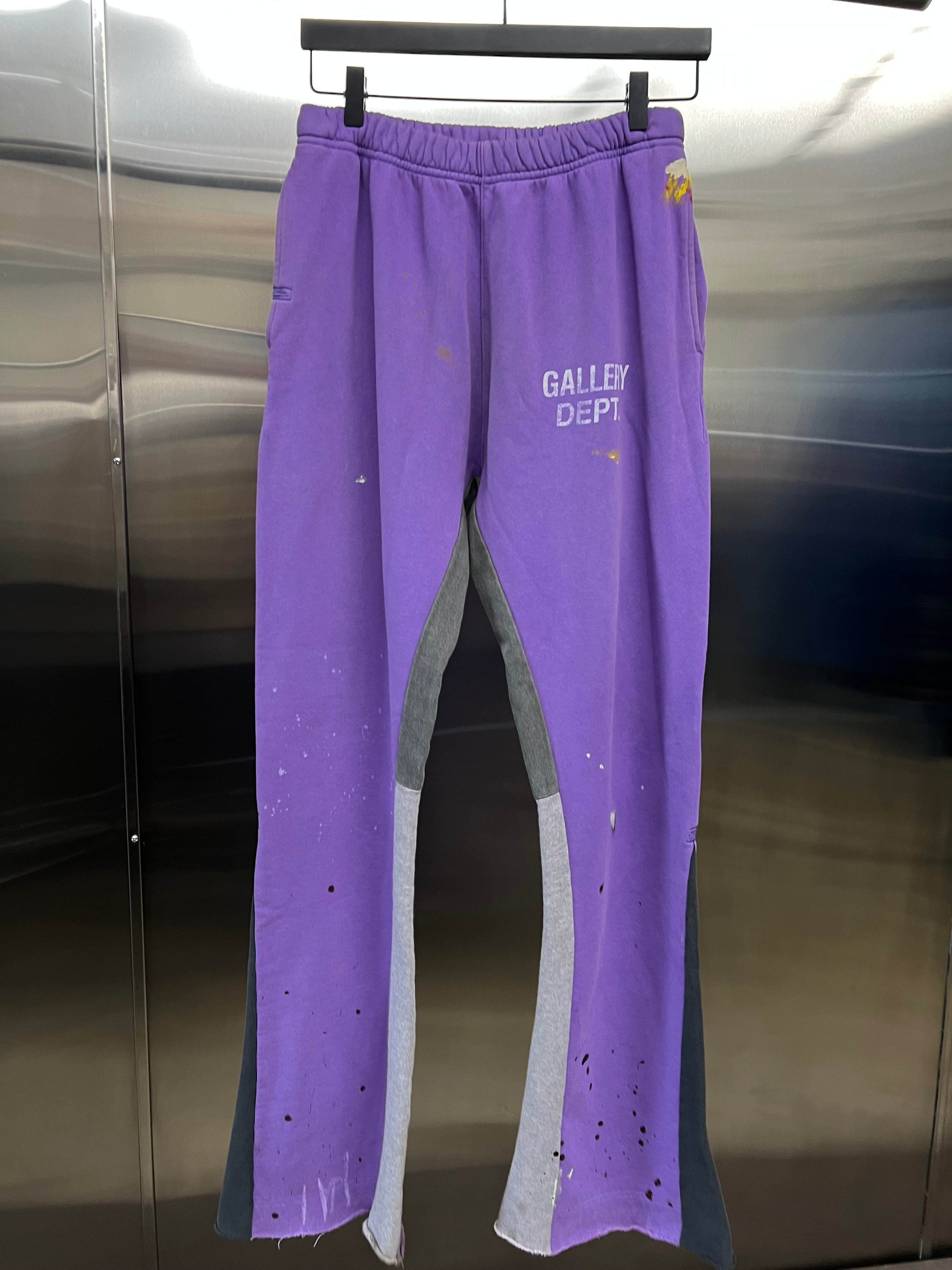 Gallery Dept Purple Flare Sweatpants