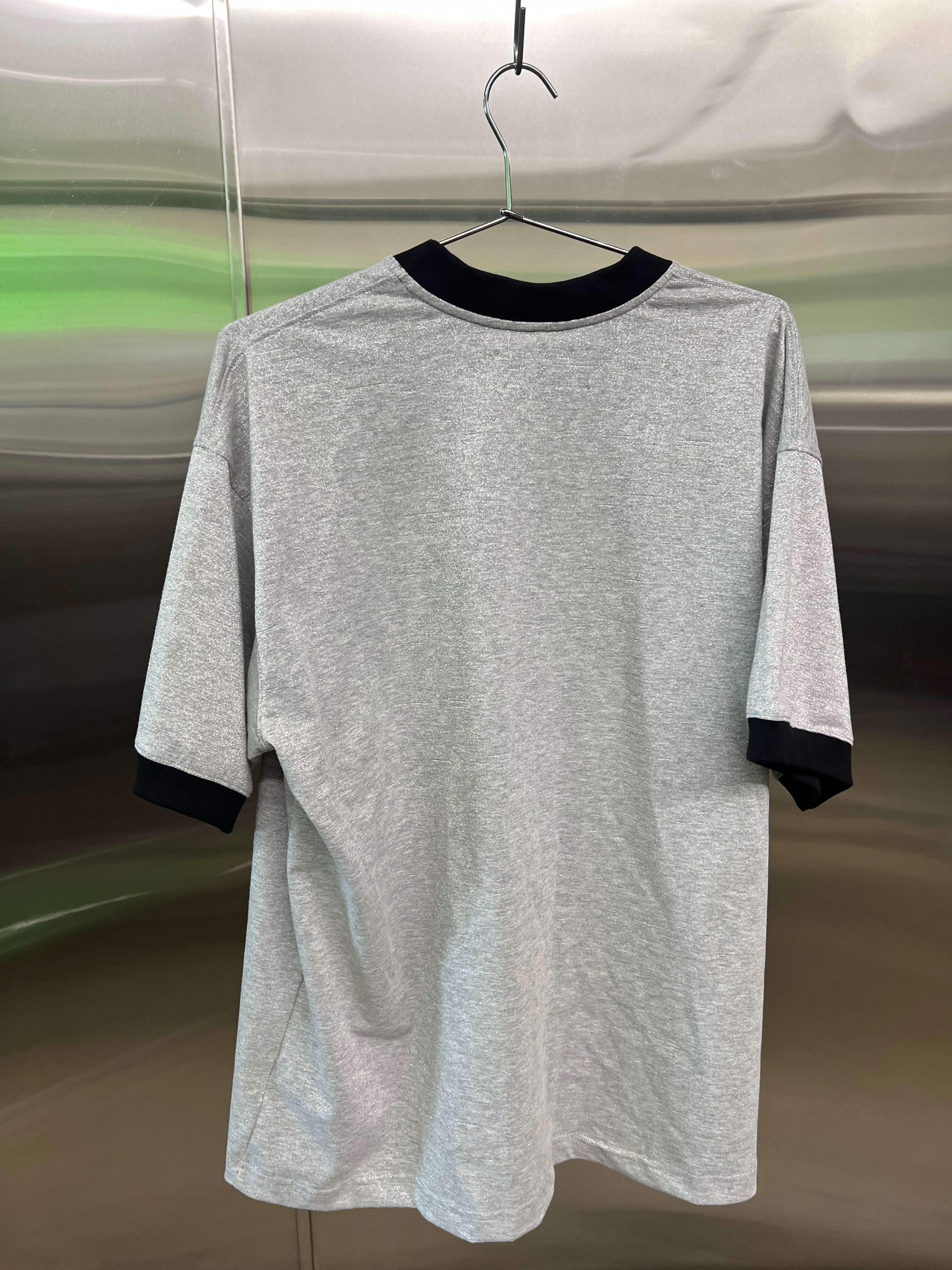 Satoshi Nakamoto Glitter Ringer 7 tee