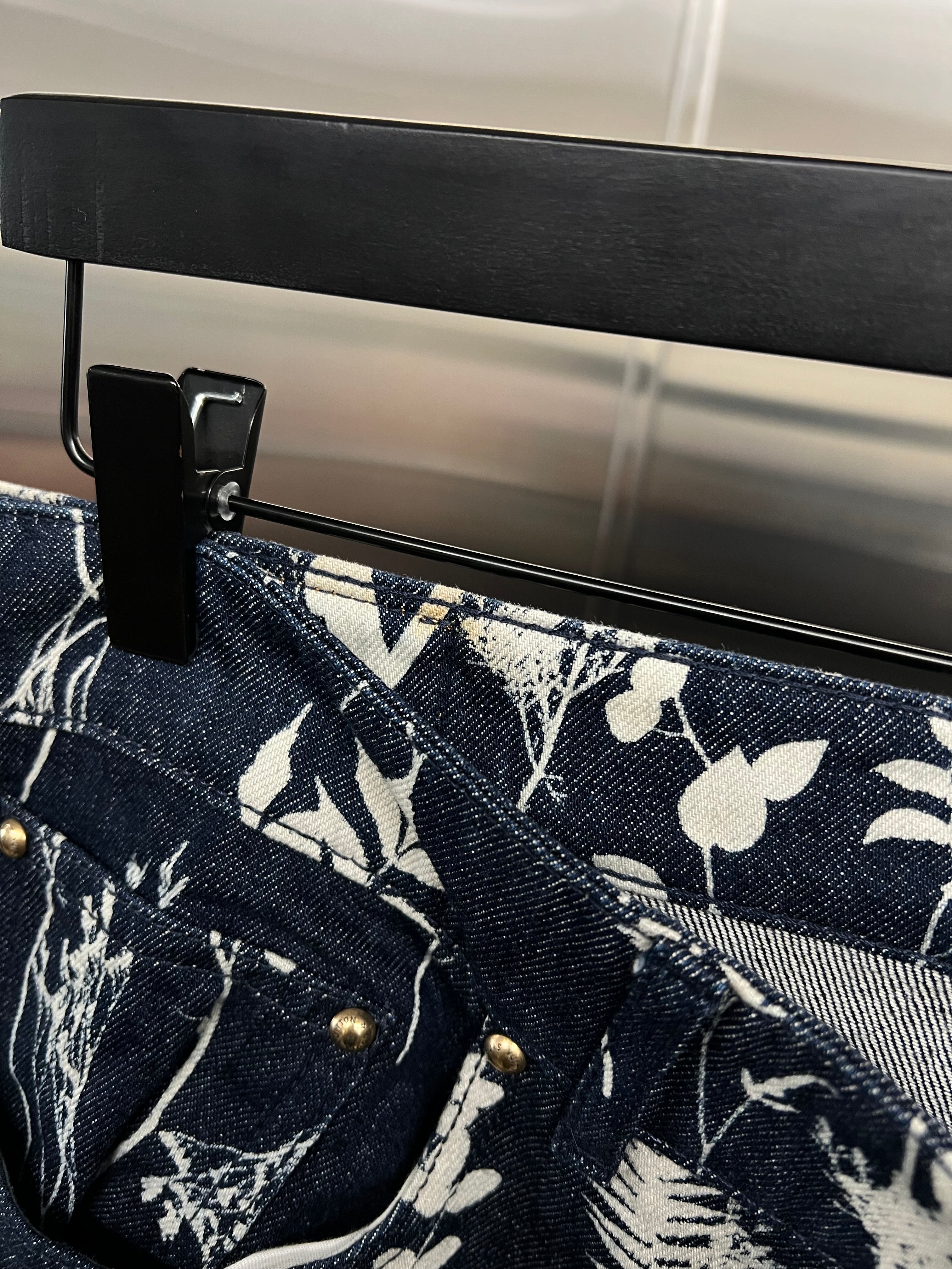 Louis Vuitton Leaf Print straight-leg denim