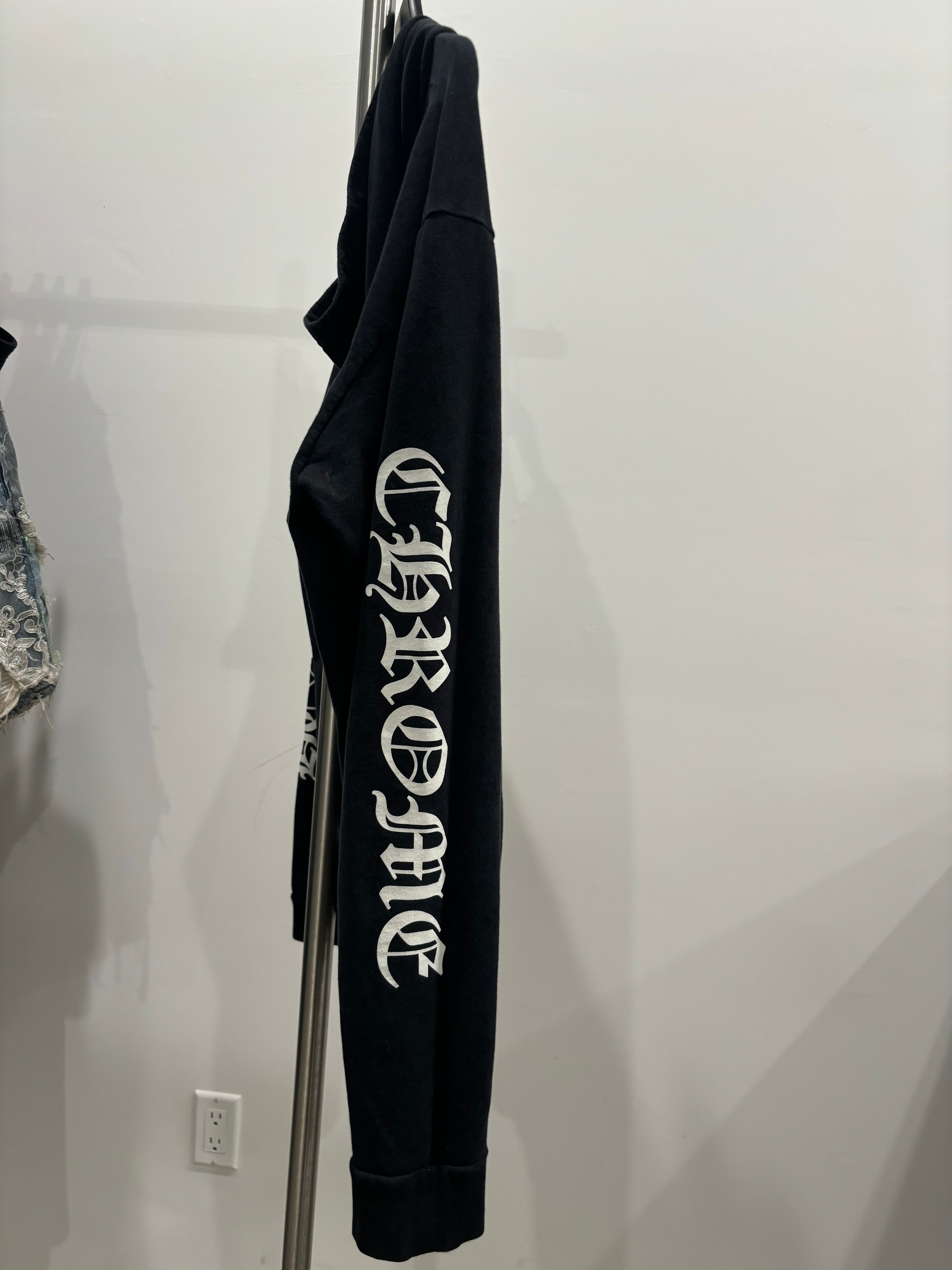 Chrome hearts plus cross all over/horseshoe zip up hoodie (Sz M)