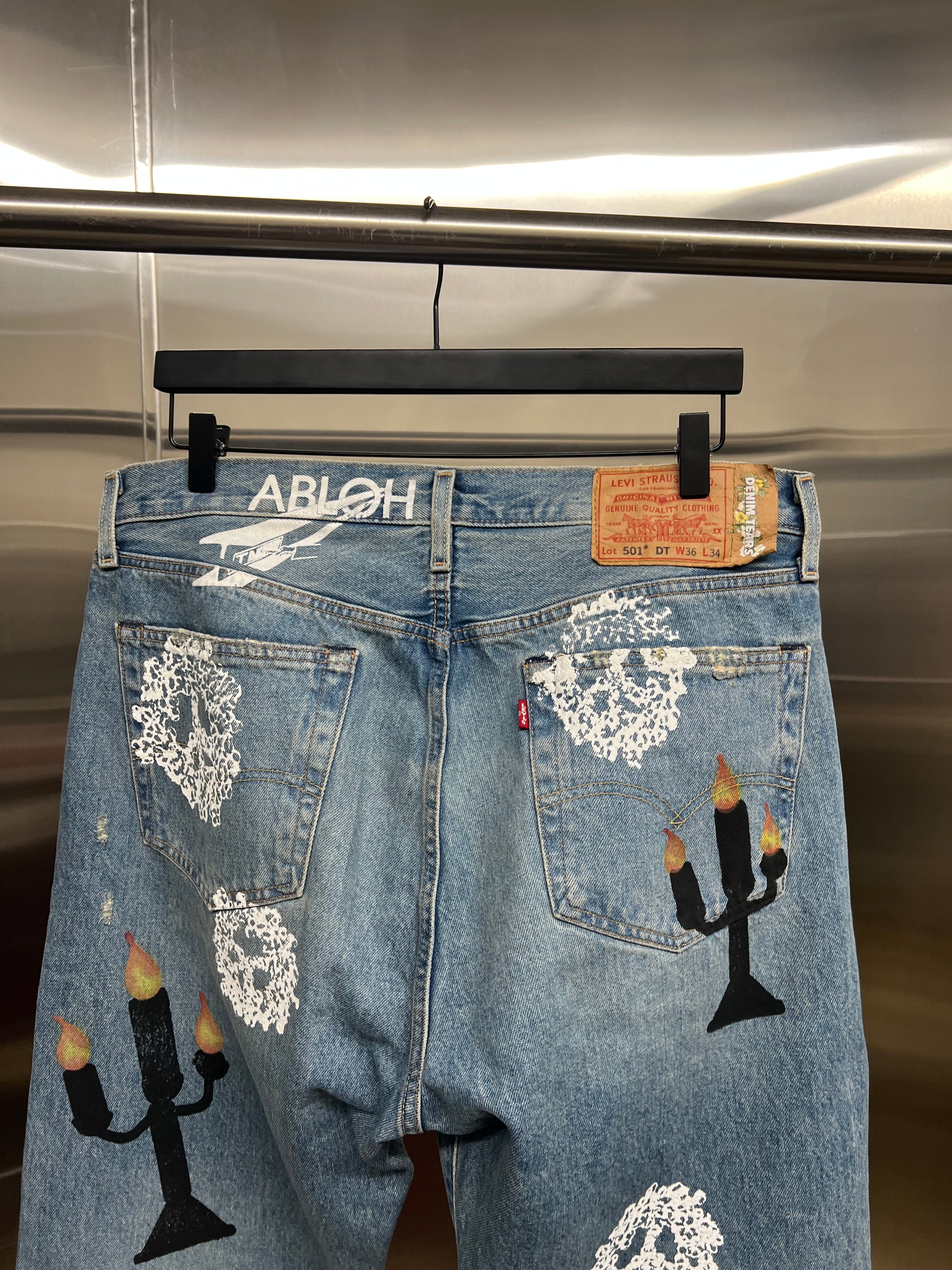Denim Tears x Virgil Abloh “Message in a tear” Levi’s jeans
