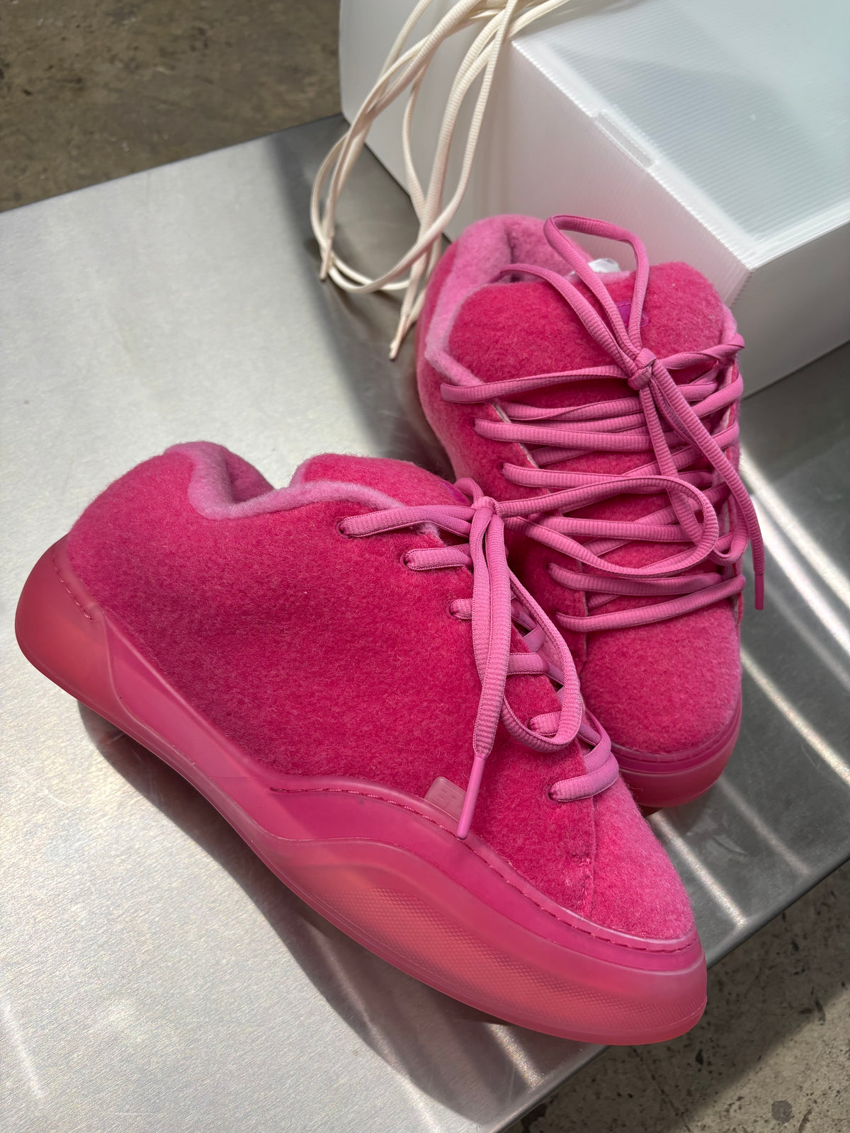 ERL Bubblegum pink vamp sneakers