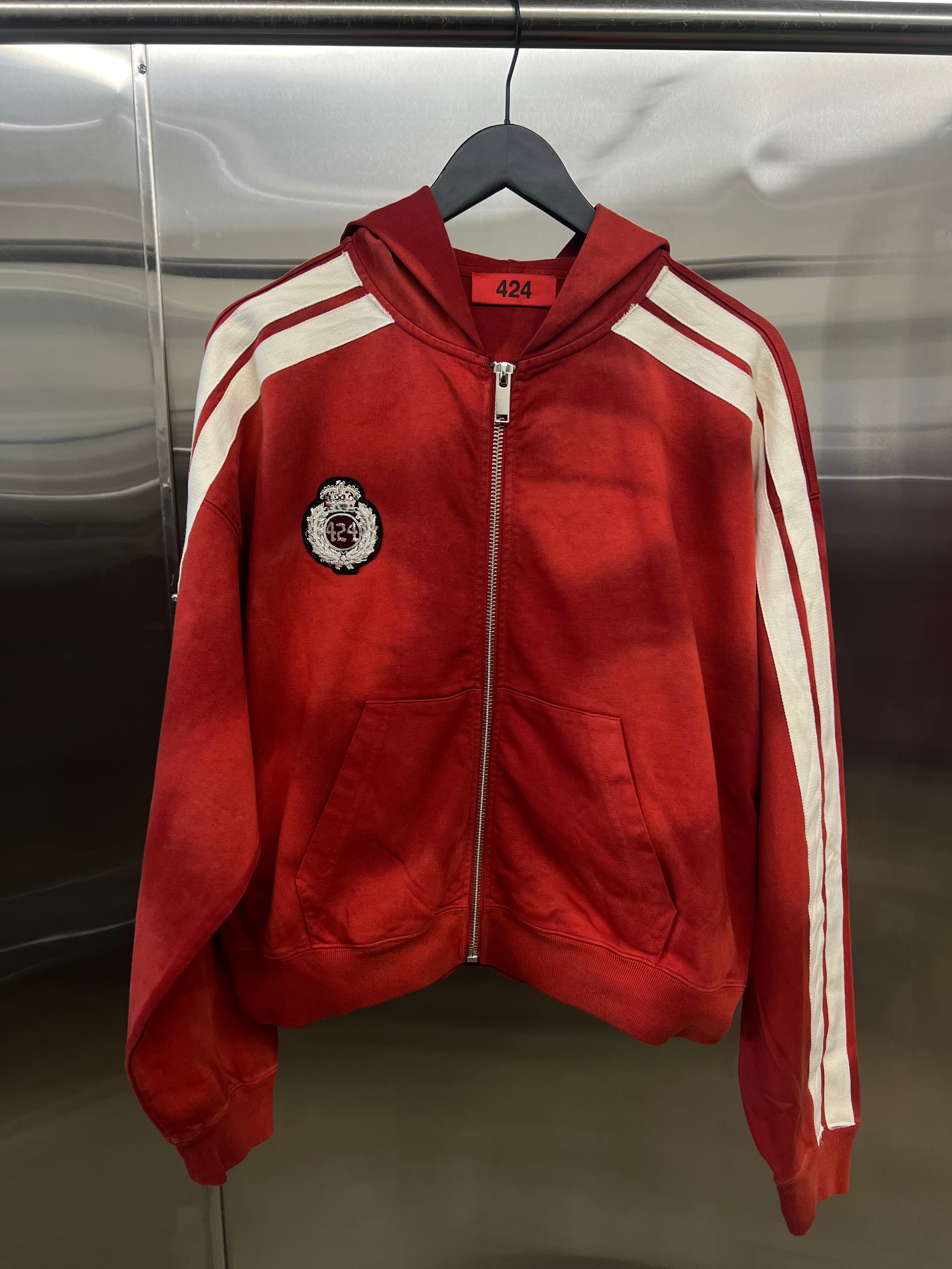 424 Crest Zip up Brushed Fleece hoodie