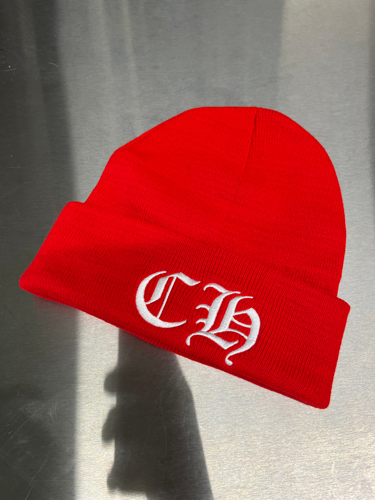 Chrome Hearts Red “CH” Beanie