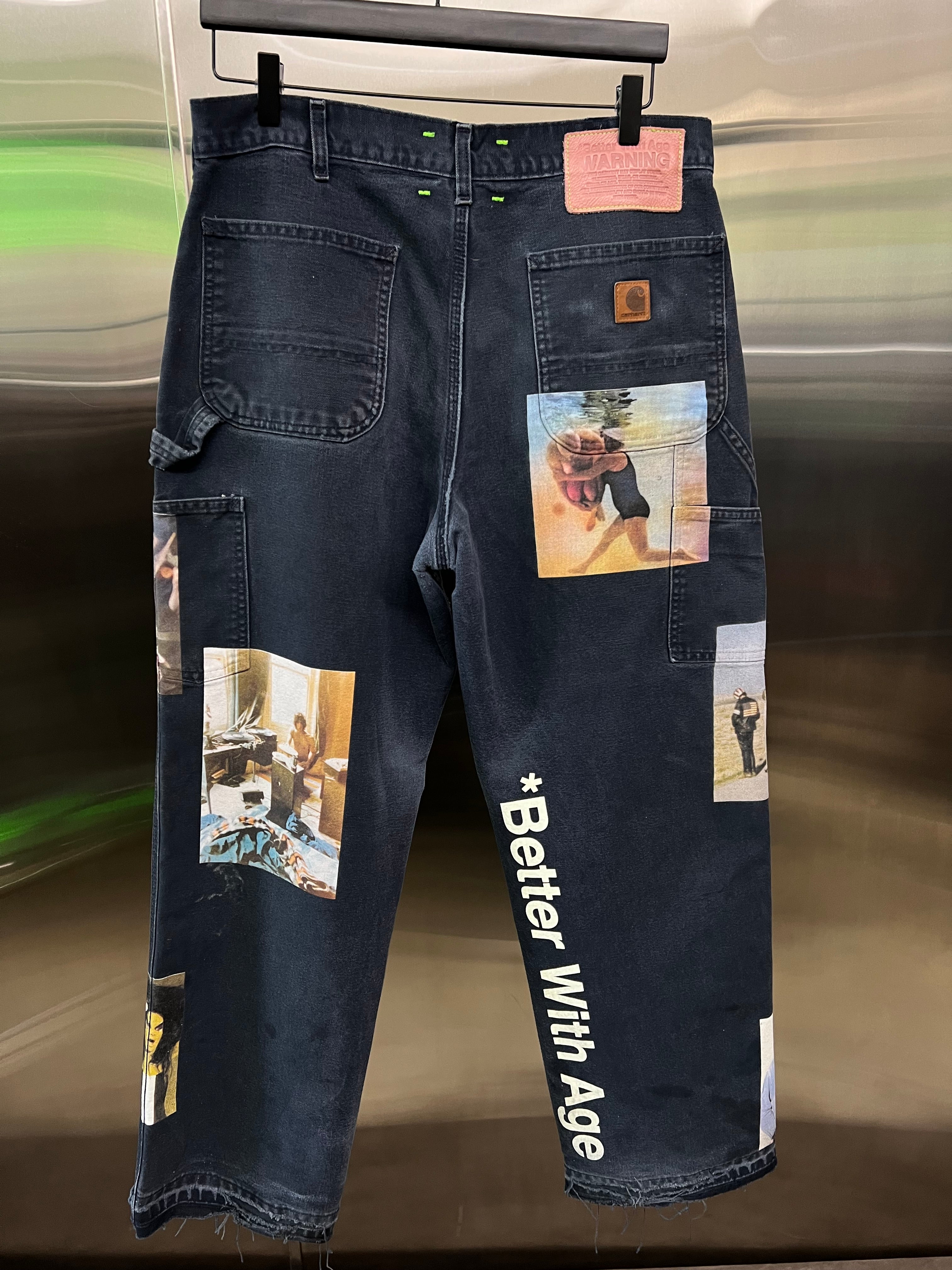 Better With Age Patchwork Carpenter Logo Jeans