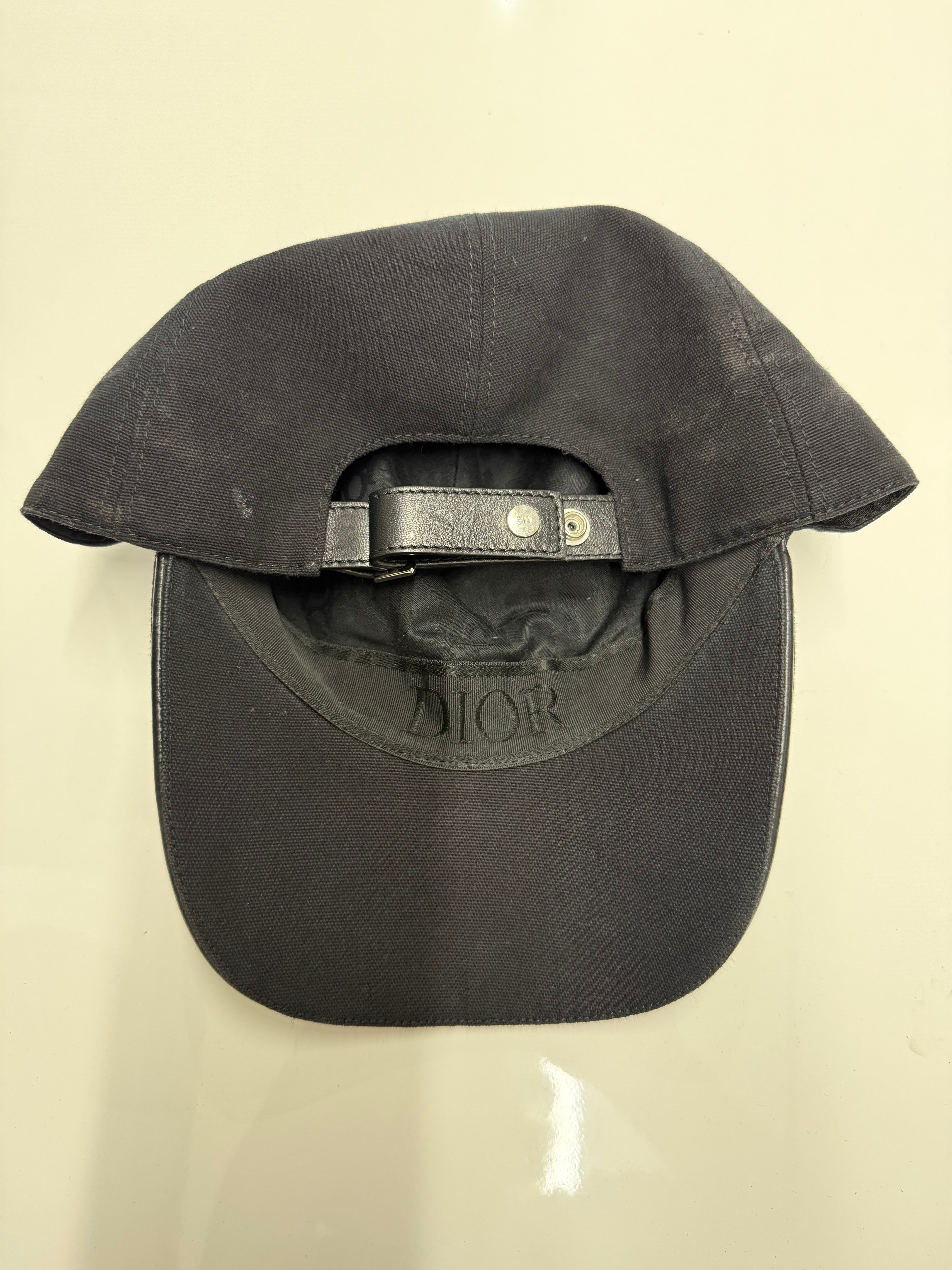 Dior button strap hat