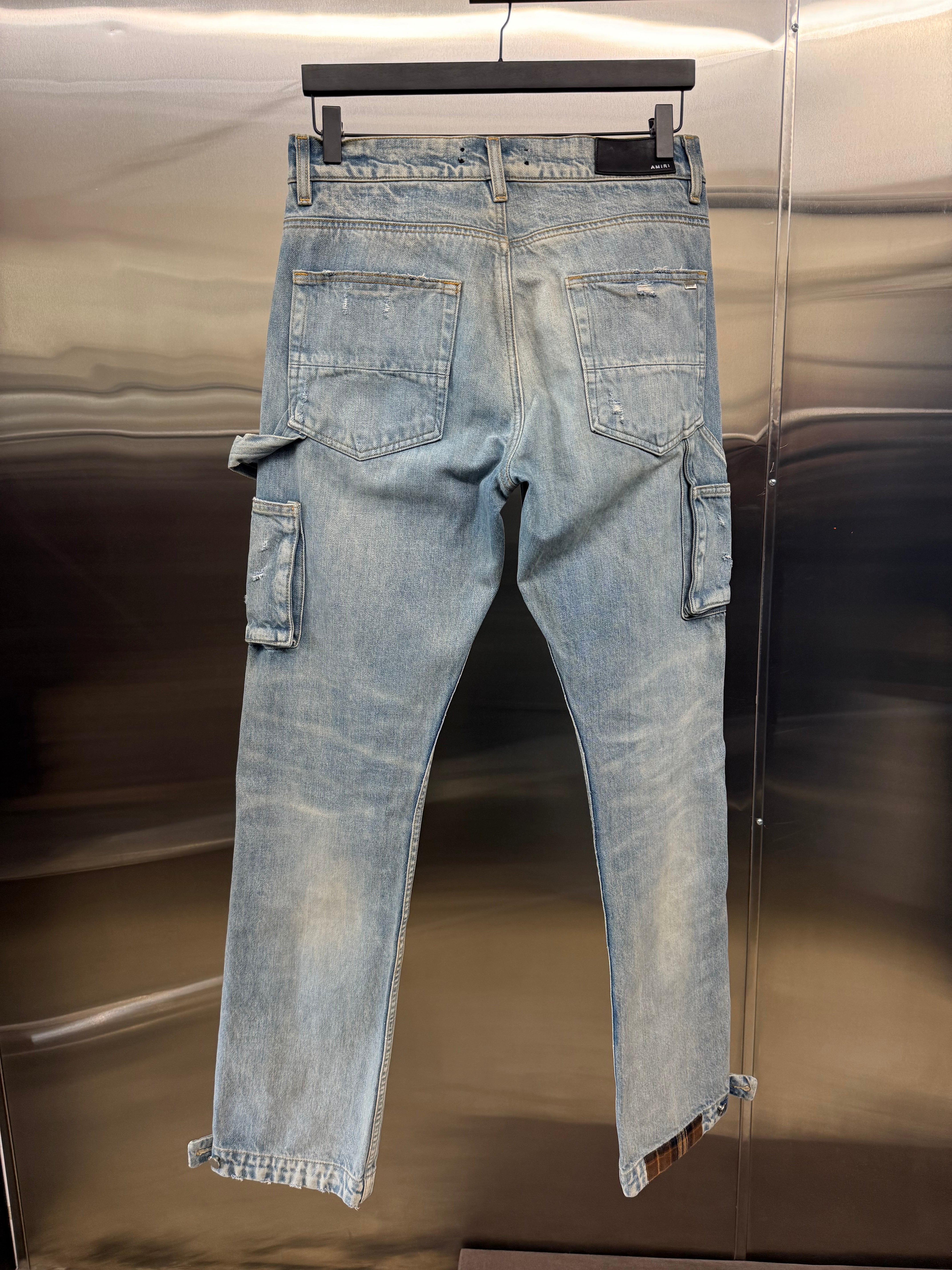 Amiri Plaid Carpenter jeans