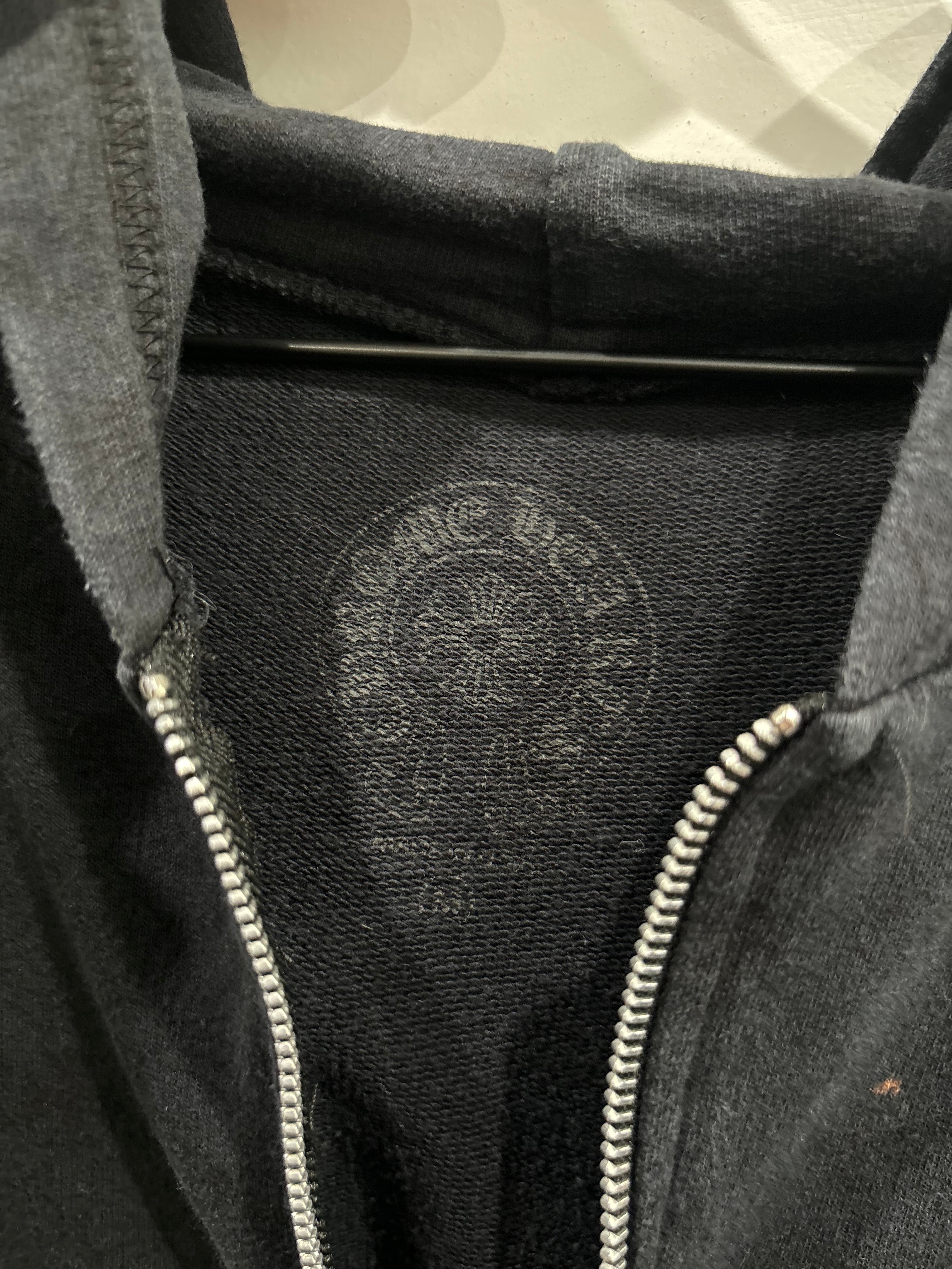Chrome hearts plus cross all over/horseshoe zip up hoodie (Sz M)