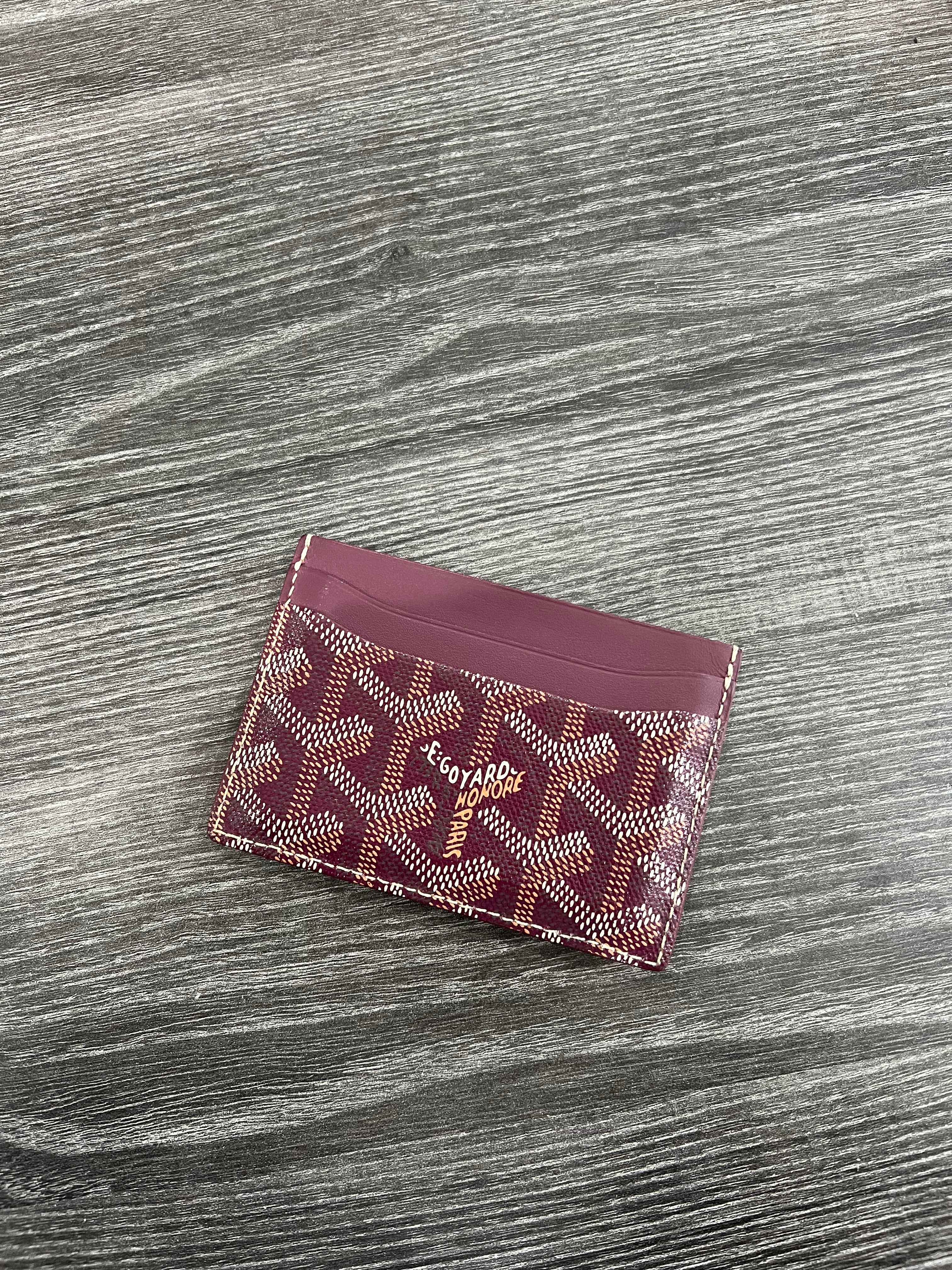 Goyardine Saint Sulpice Card Holder Bordeaux