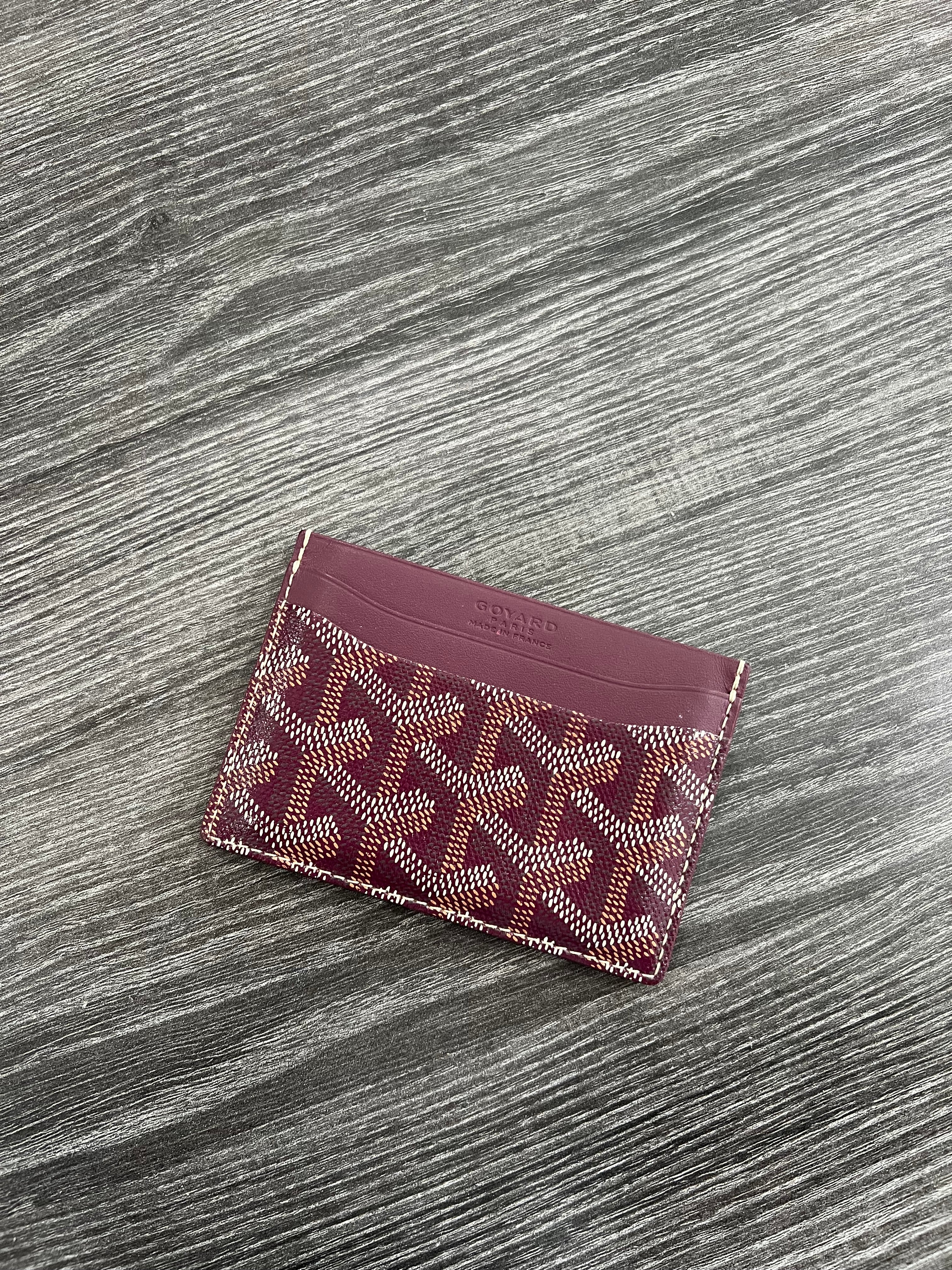 Goyardine Saint Sulpice Card Holder Bordeaux
