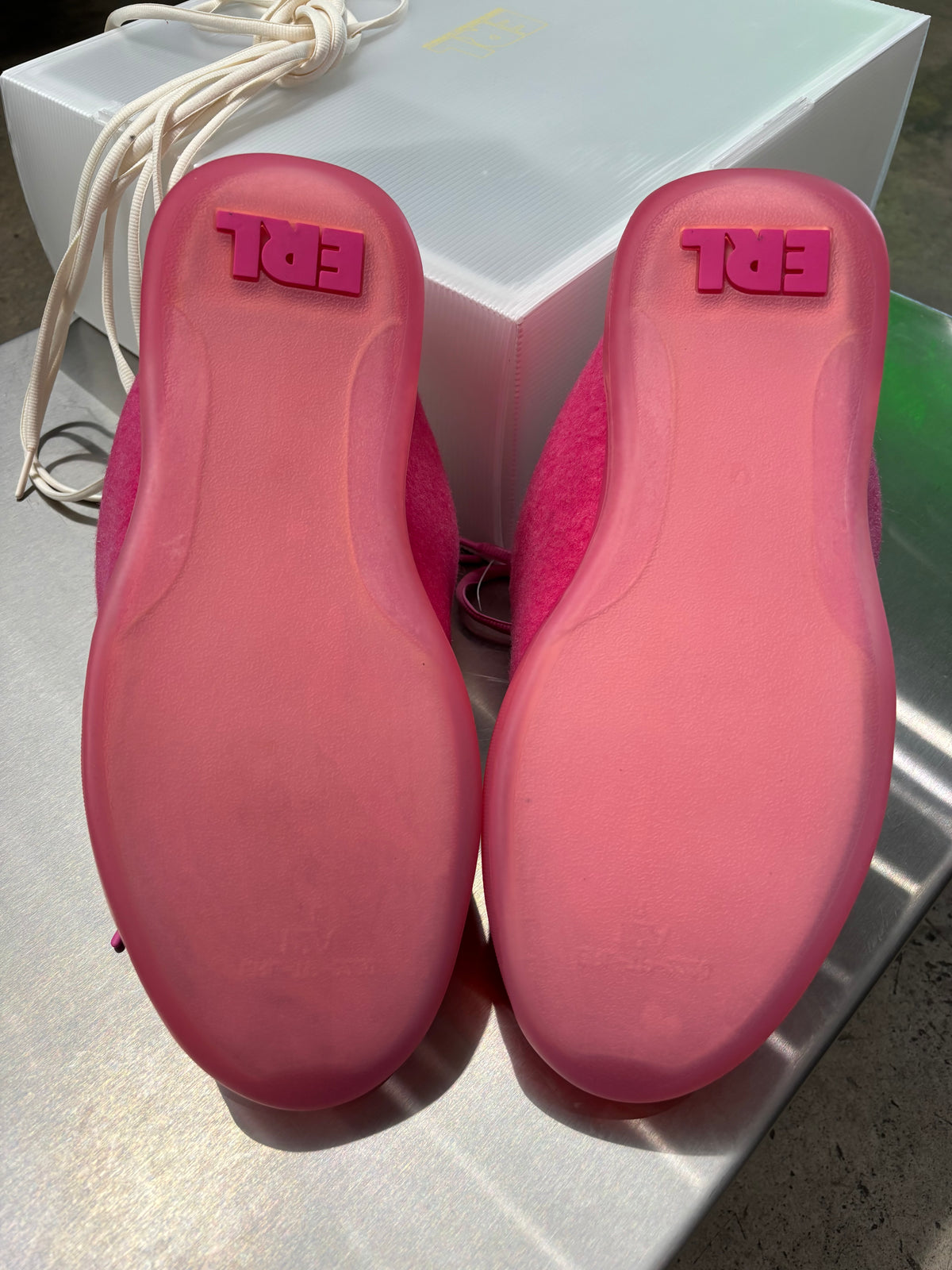 ERL Bubblegum pink vamp sneakers