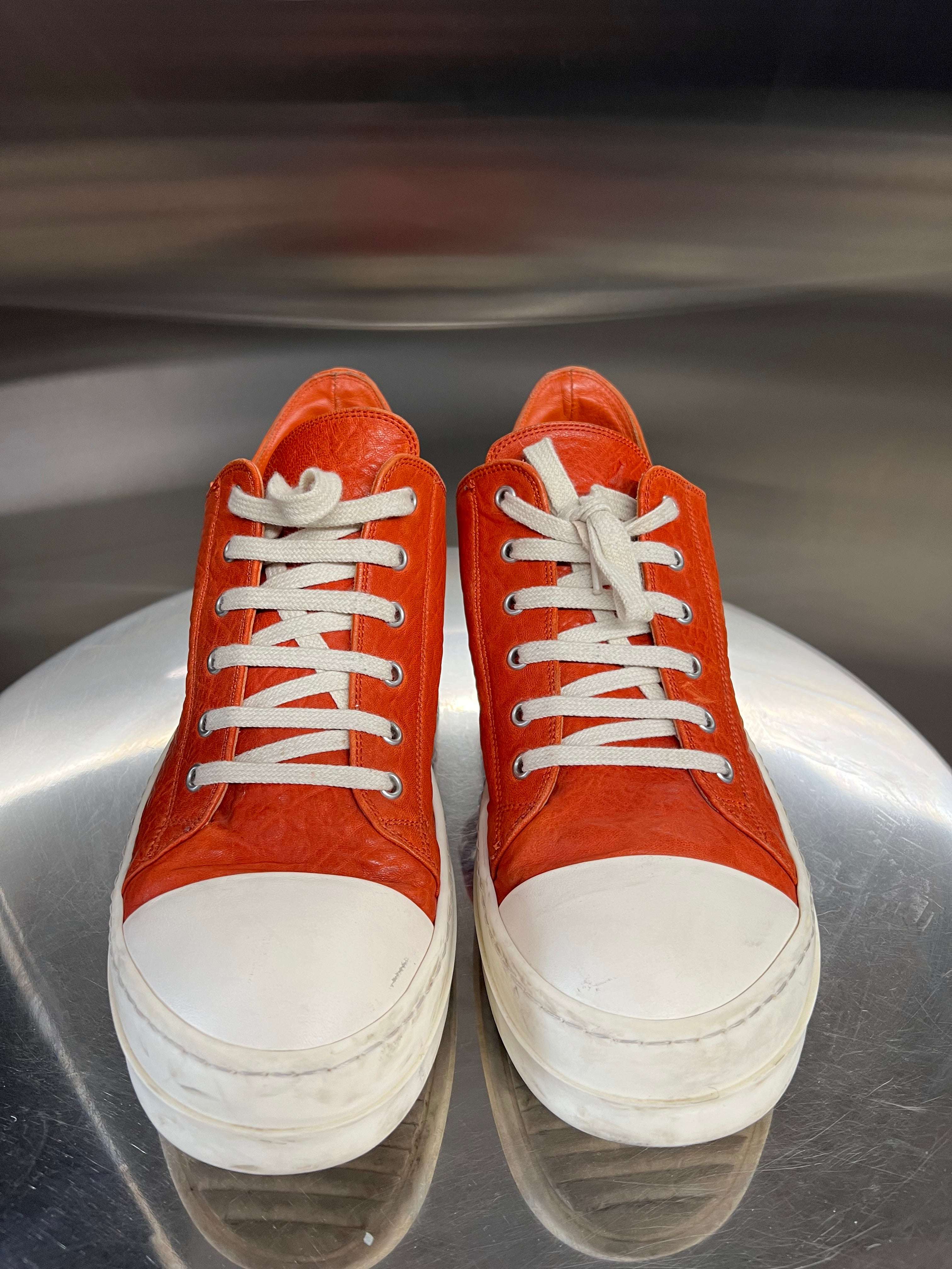 Rick Owens orange Ramones low