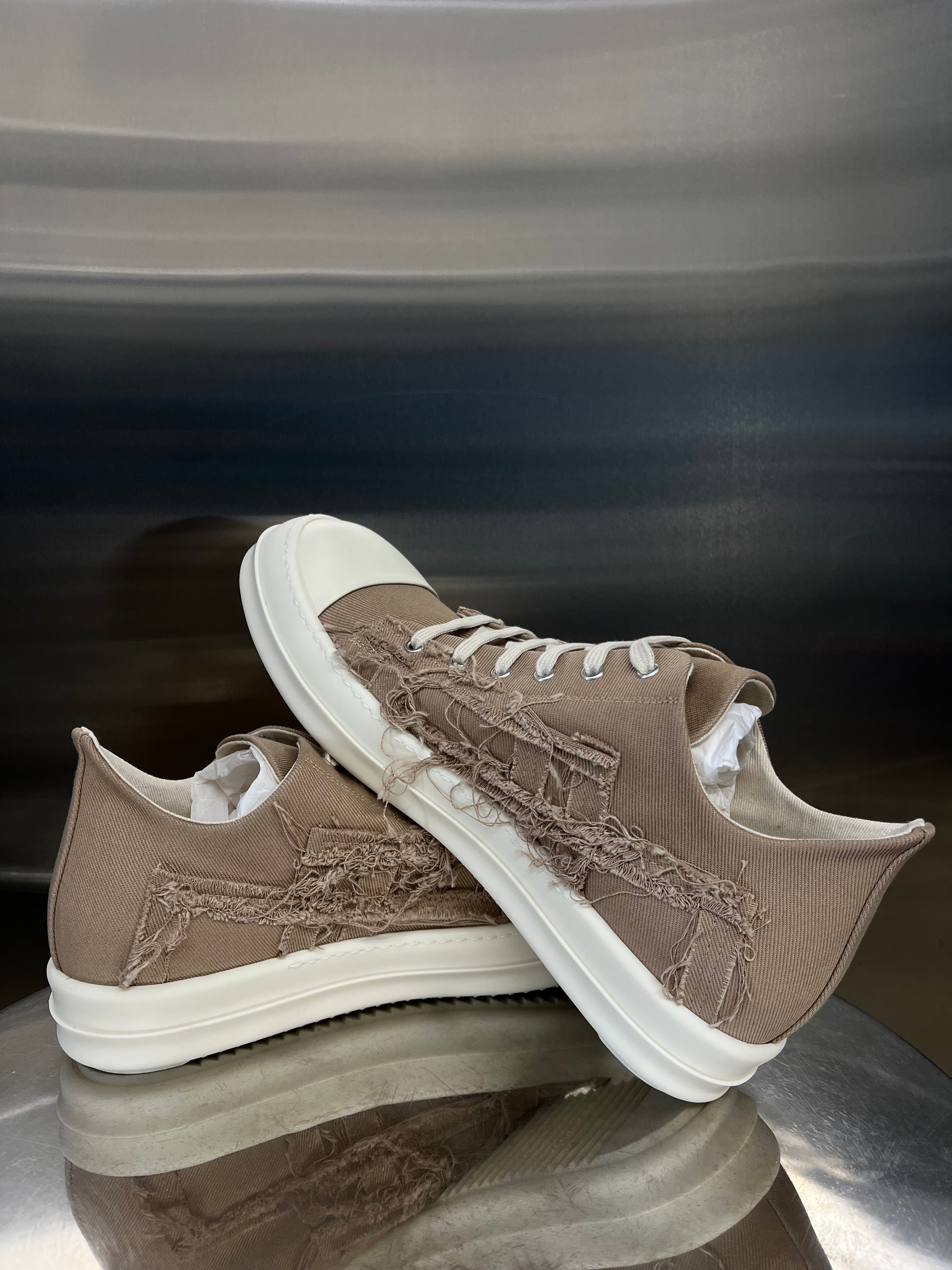 Rick Owens DRKSHDW low Sneakers Denim Slashed