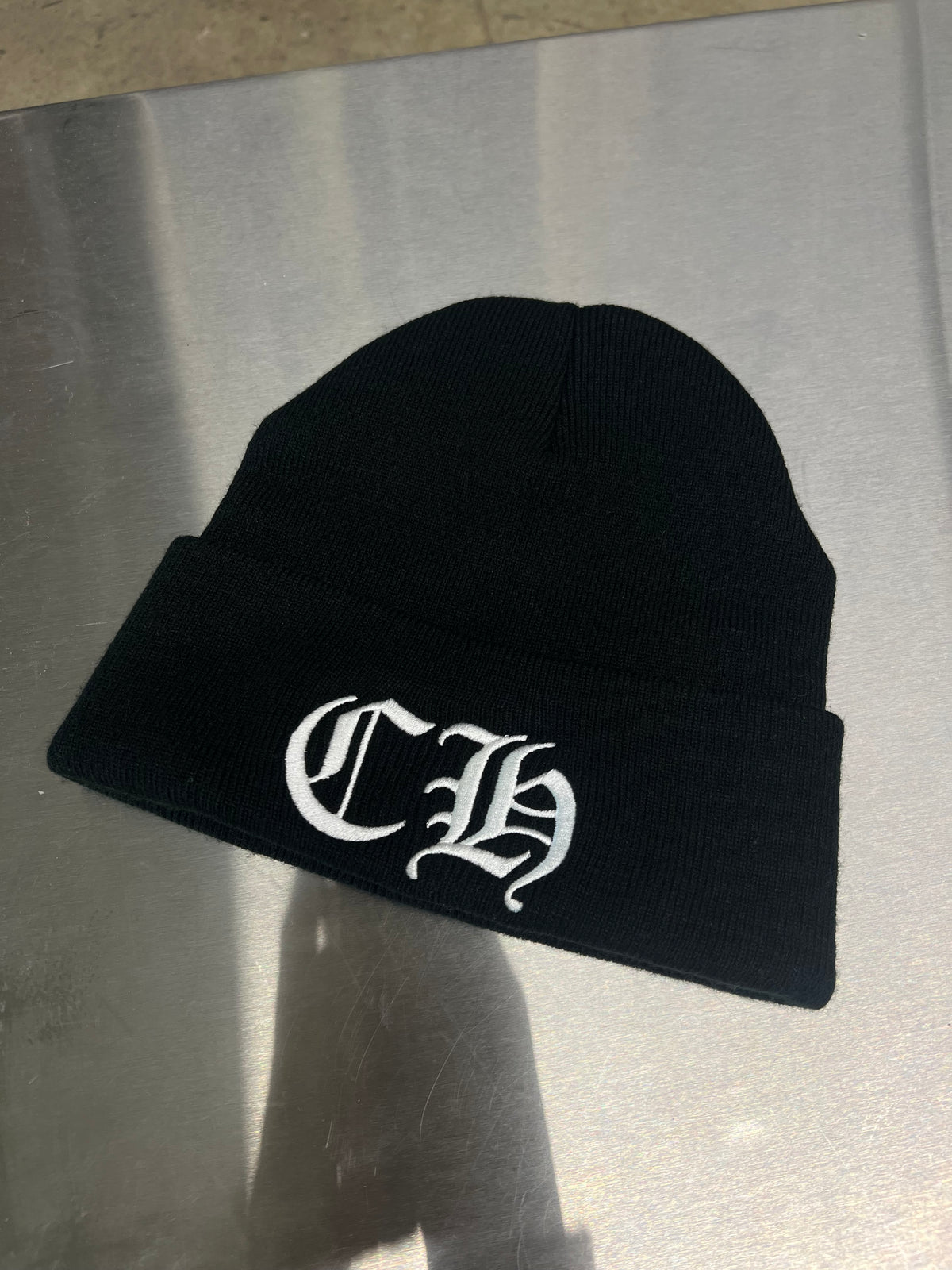Chrome Hearts Black “CH” logo beanie