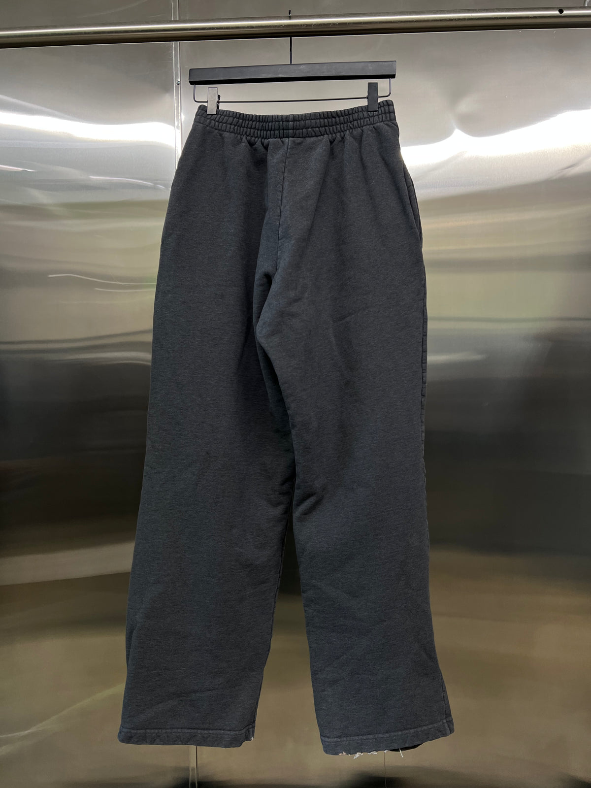 Balenciaga washed dark gray baggy sweatpants