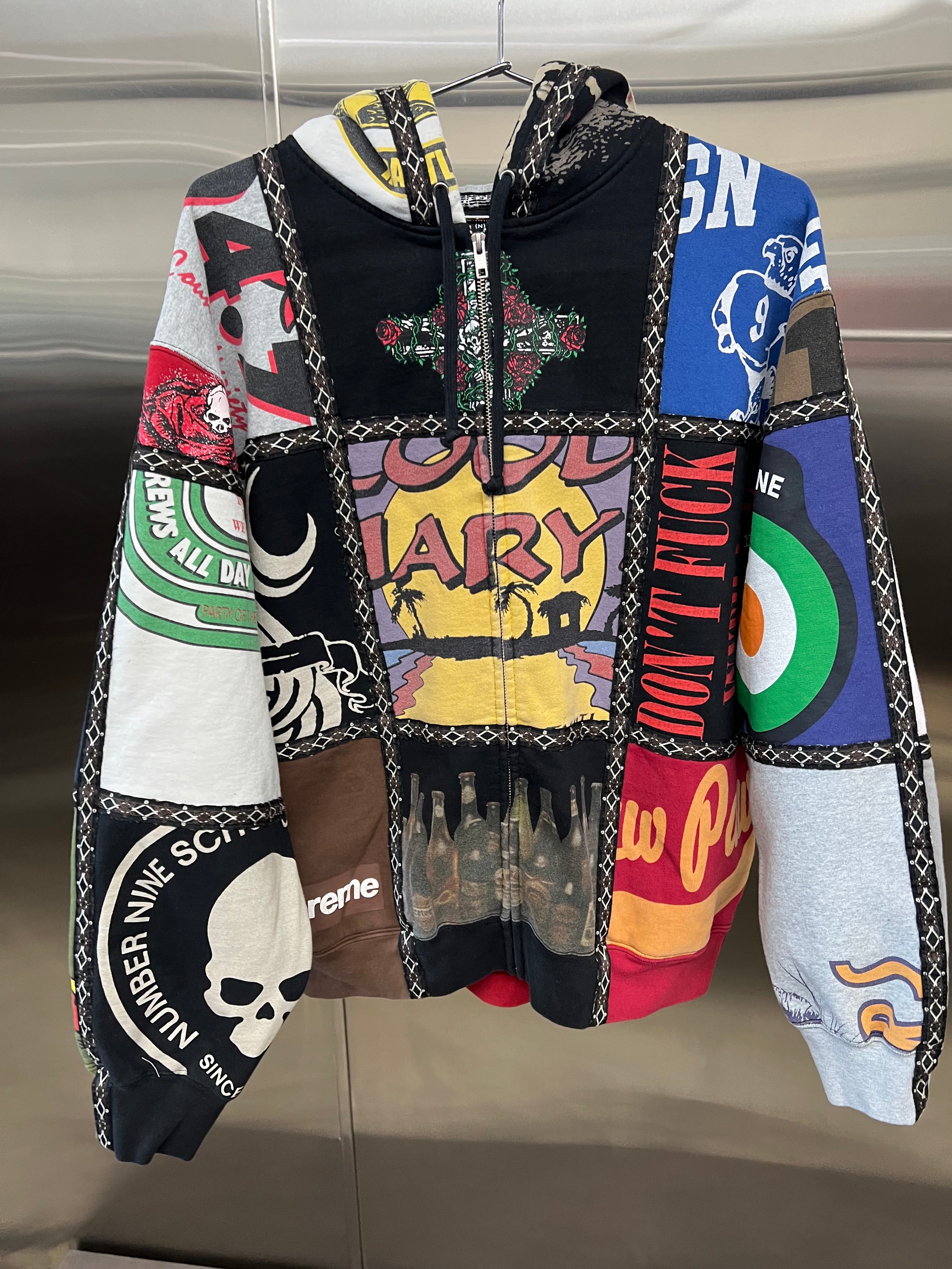 Supreme Number (N)ine patchwork hoodie