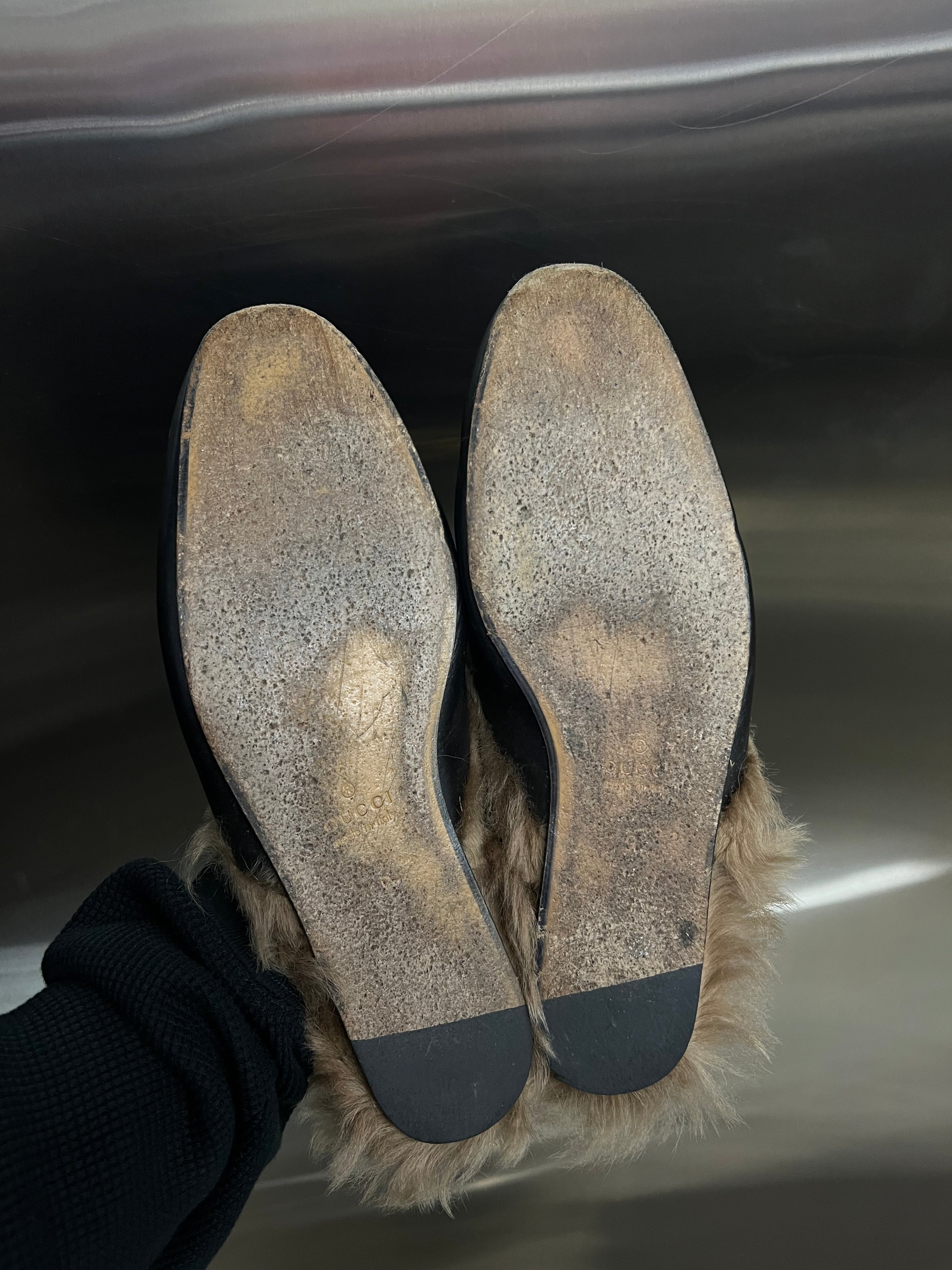Gucci Princetown shearling Fur Mules