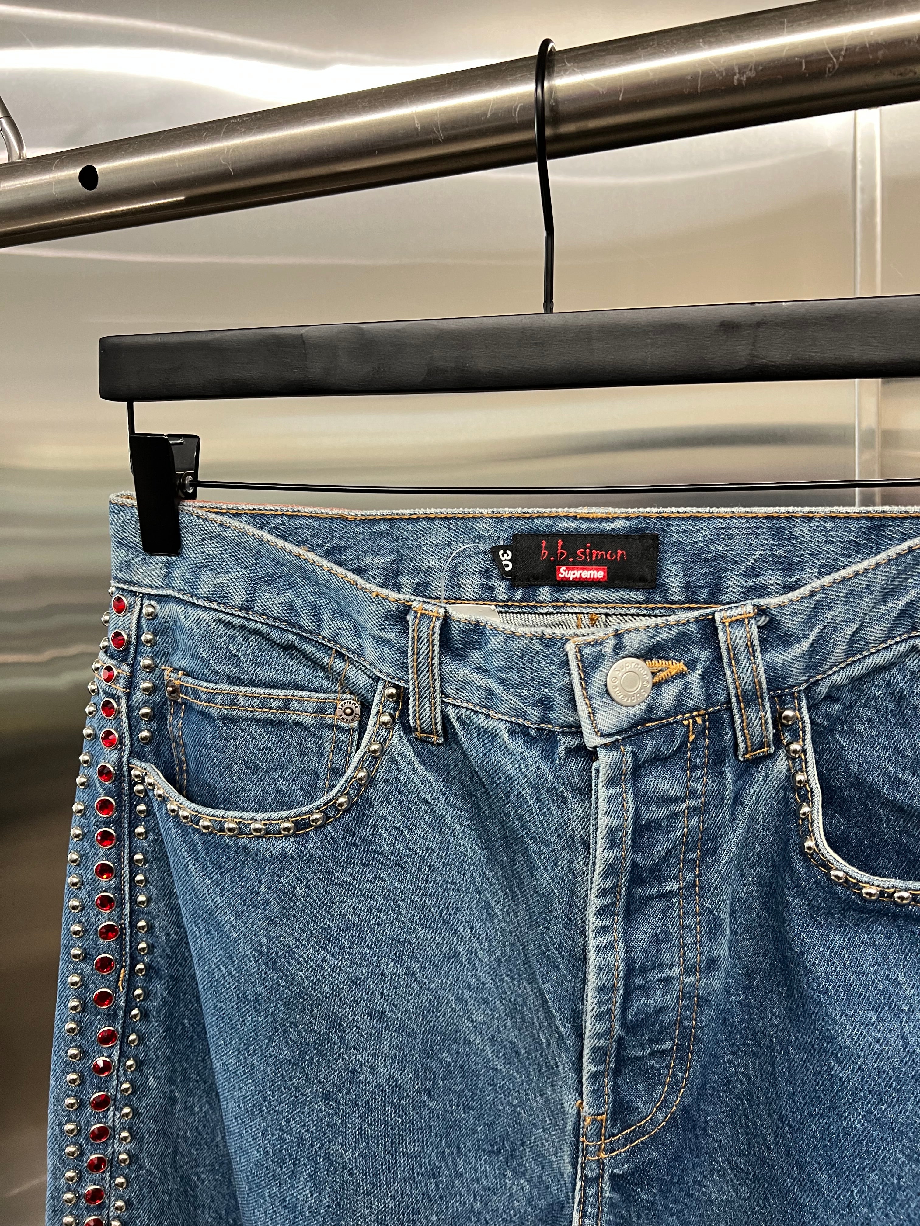 Supreme x BB Simon studded jeans