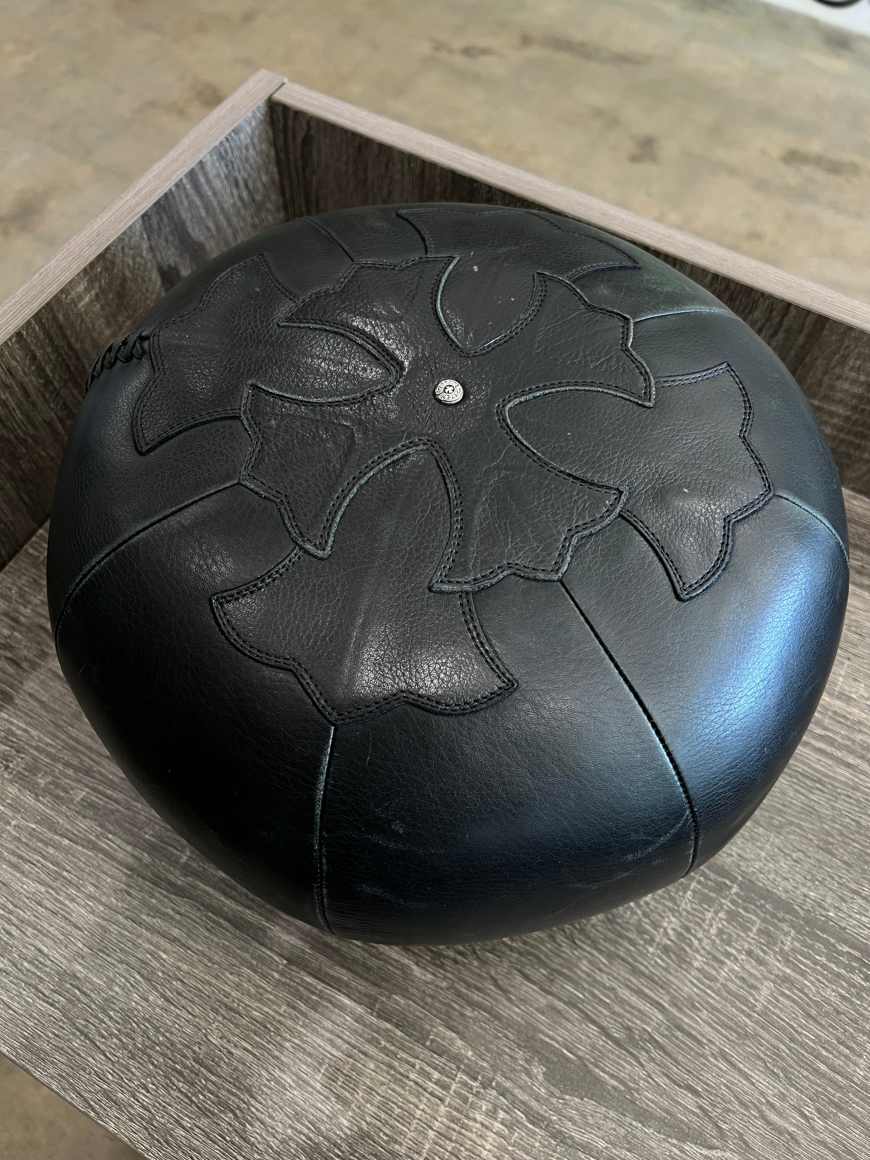 Chrome Hearts Black Leather Medicine Ball