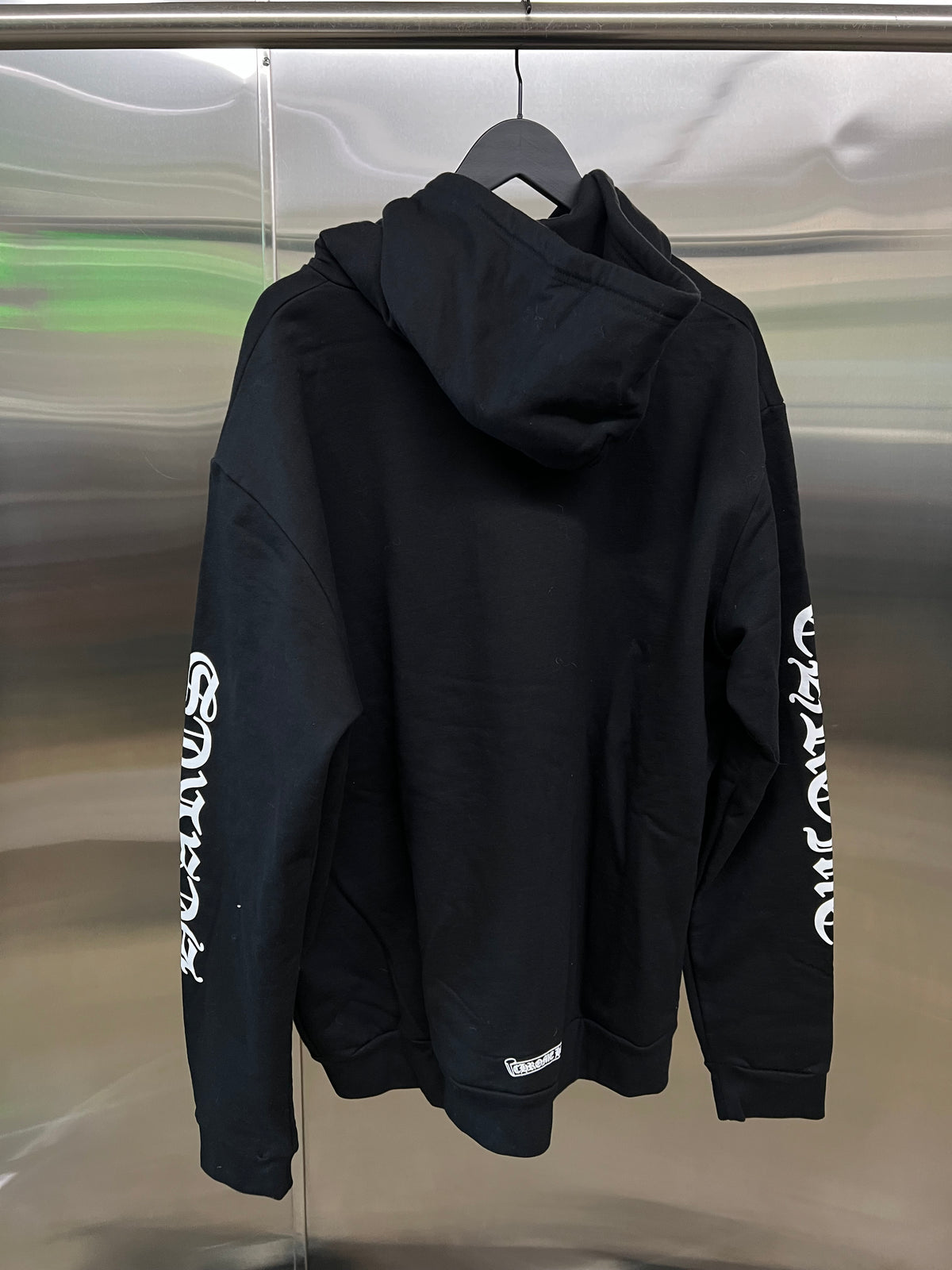 Chrome Hearts black zip up hoodie “Vertical logo”