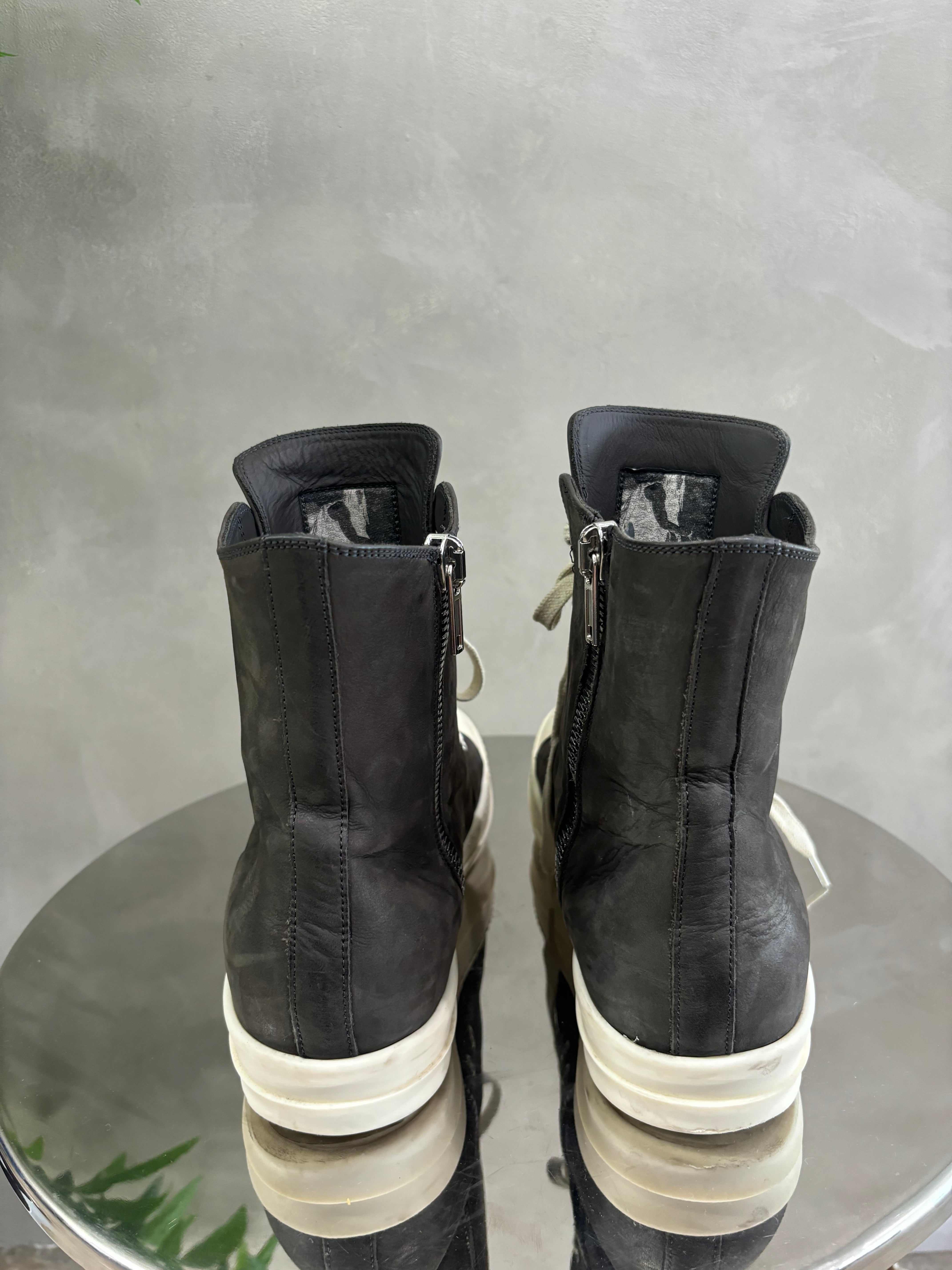 Rick Owens Nubuck hi top sneaker