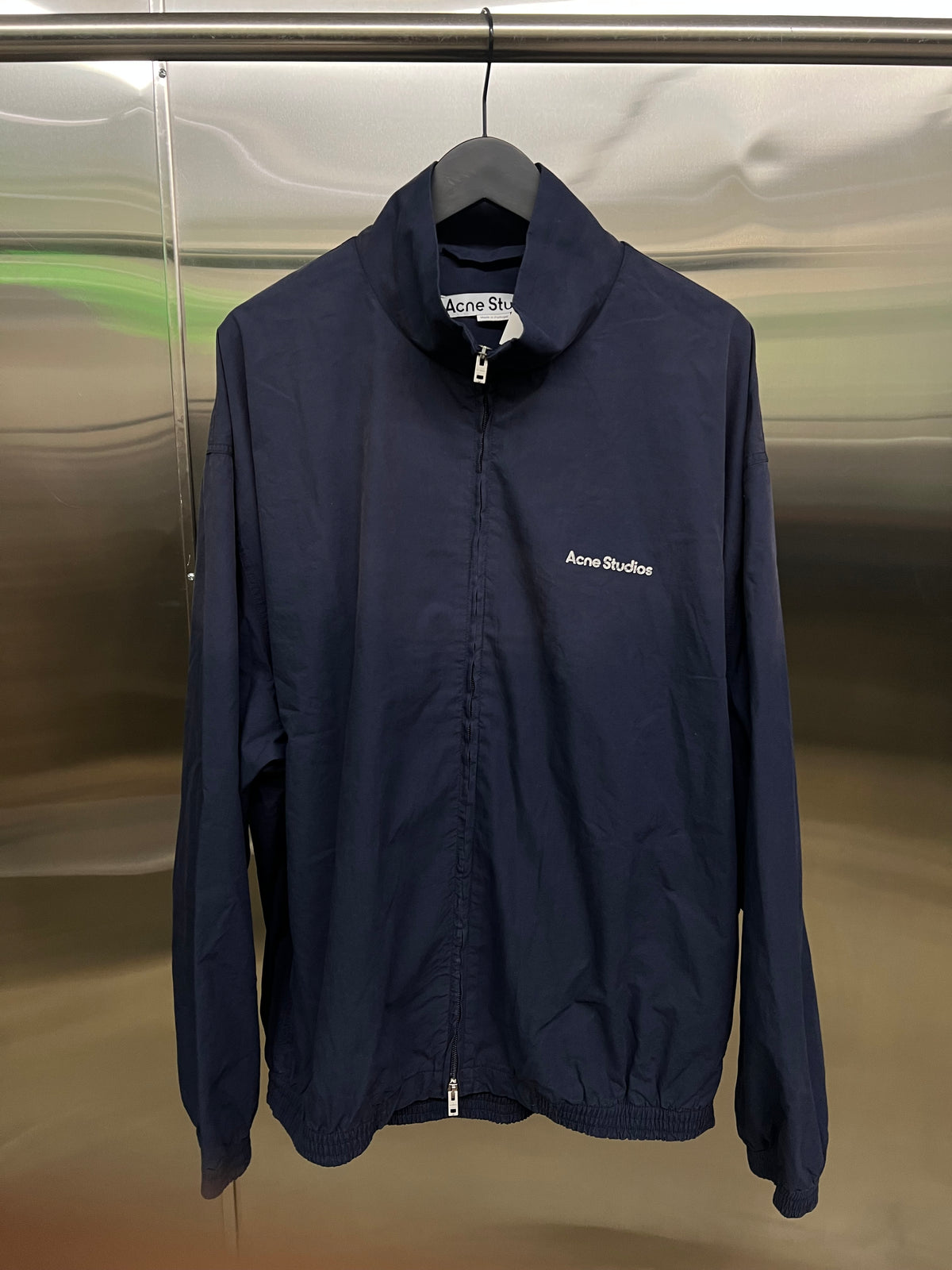 Acne Studios Washed logo navy jacket