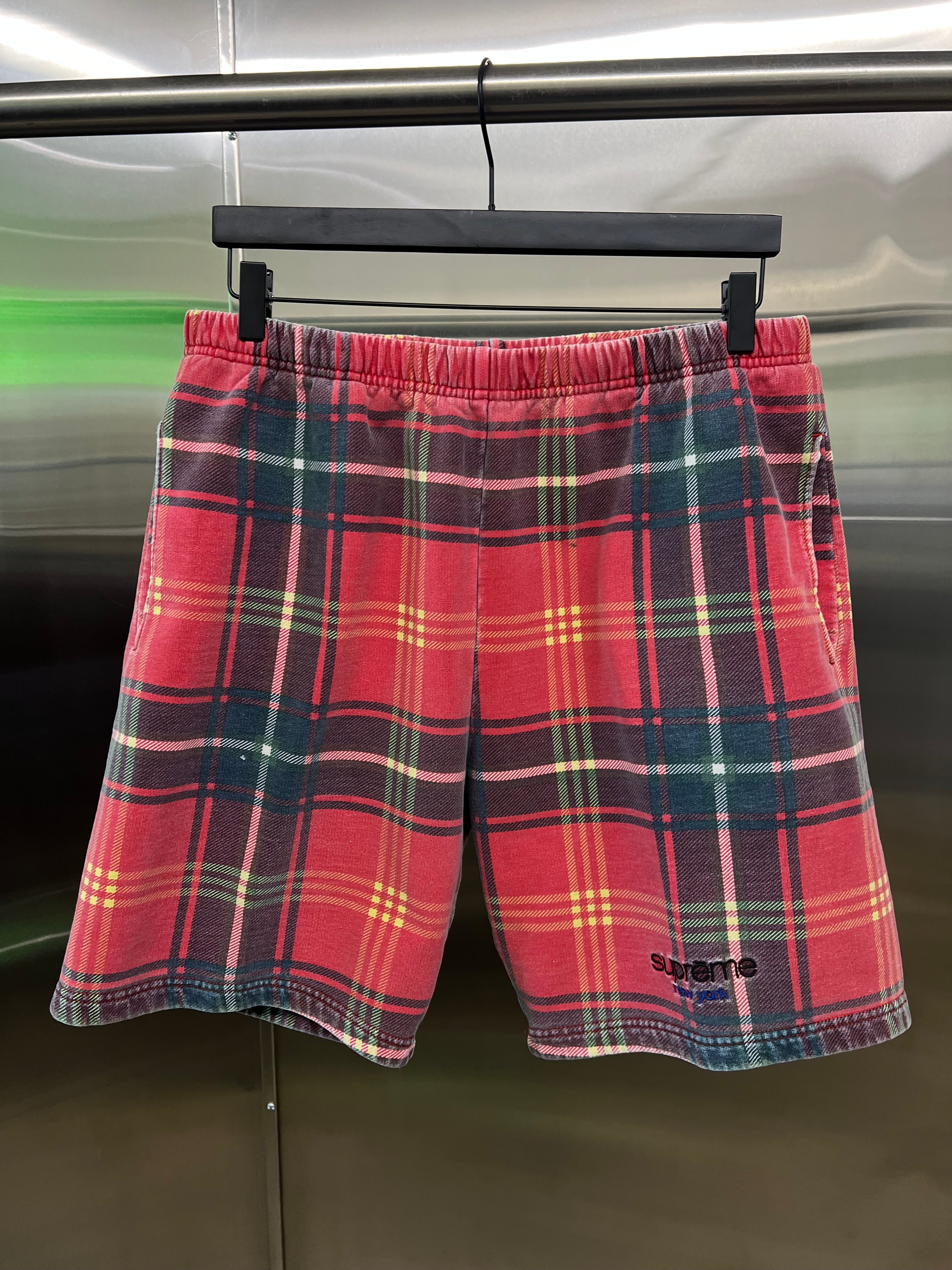 Supreme Plaid Sweatshorts