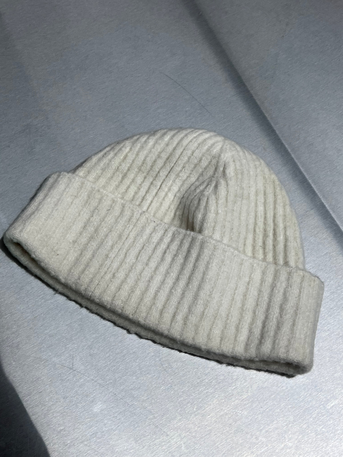 Chanel White cream Black CC logo Beanie