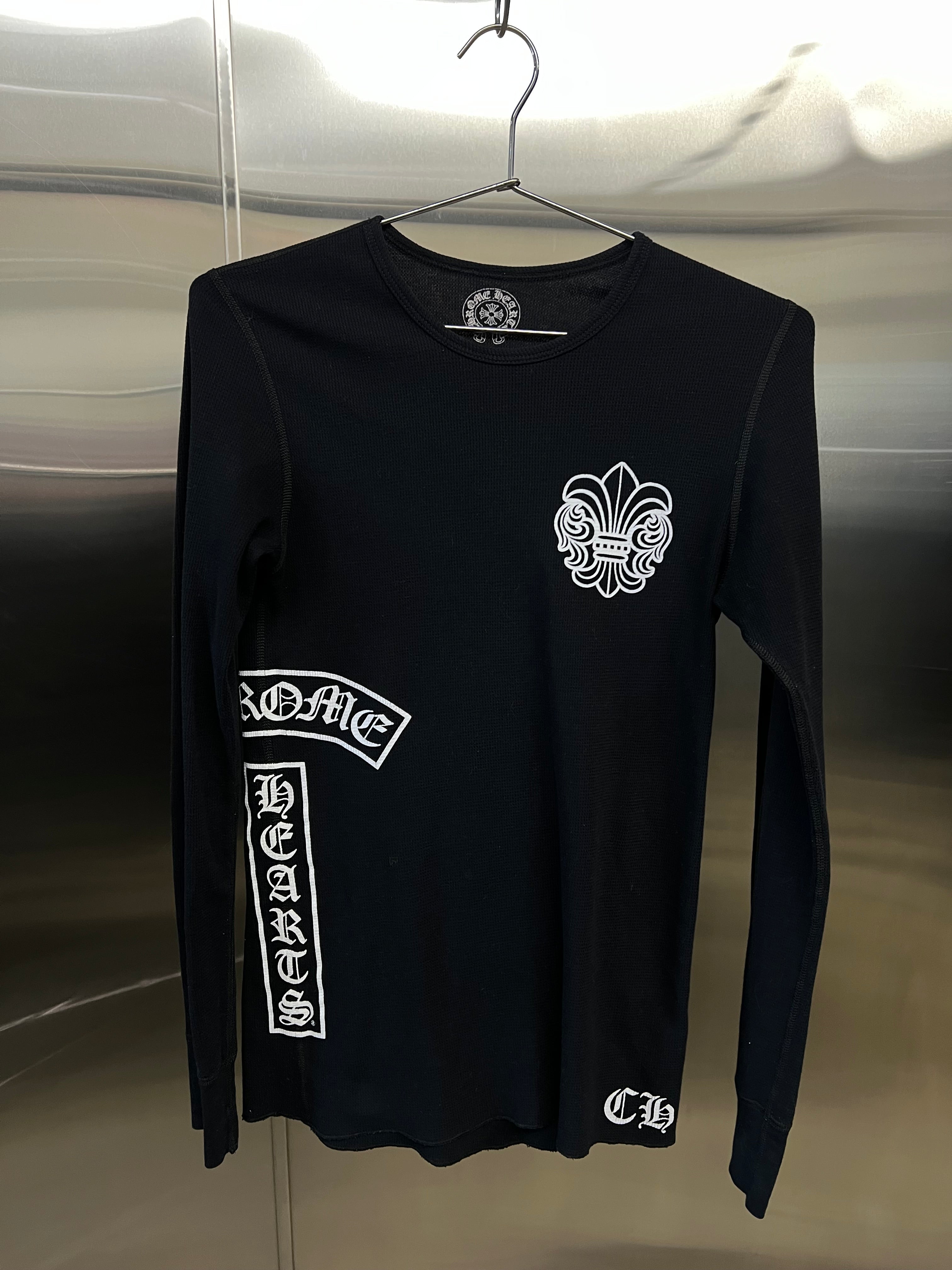 Chrome Hearts Tbar logo scroll thermal longsleeve