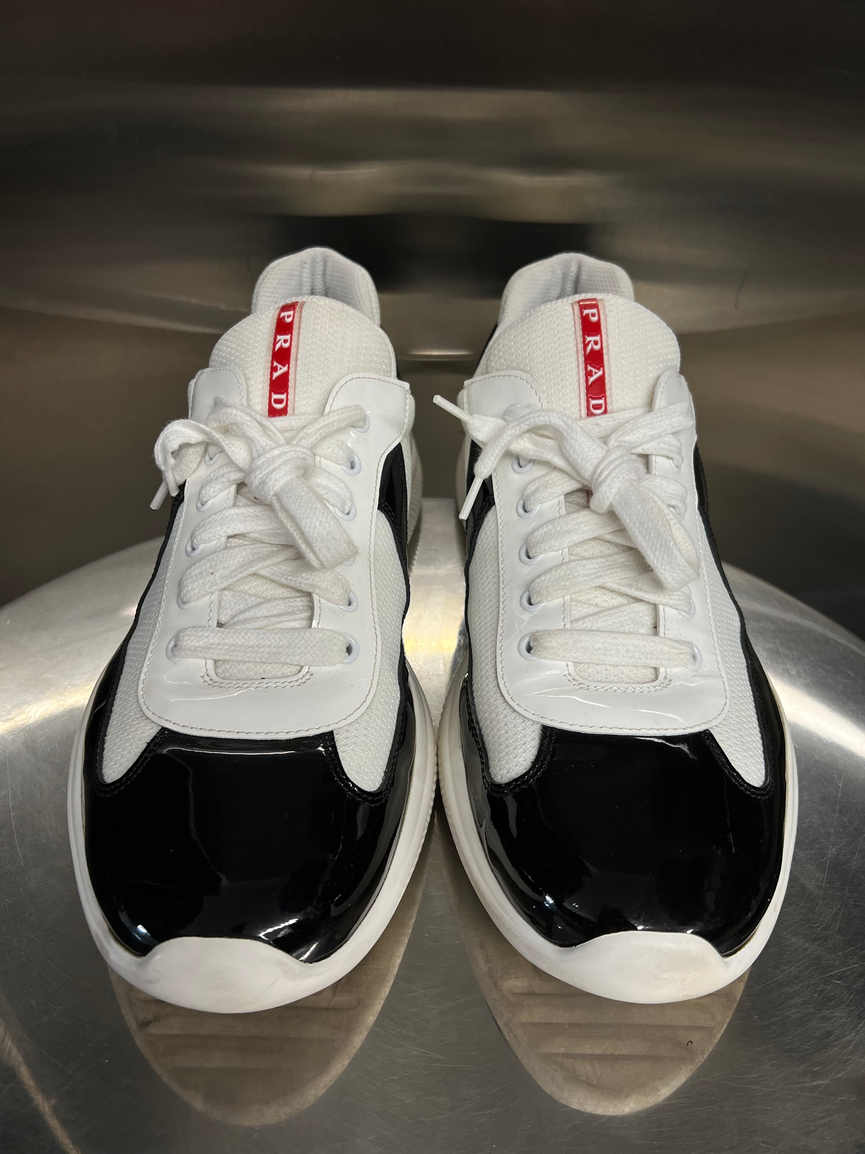 Prada America Cups Black Patent sneaker