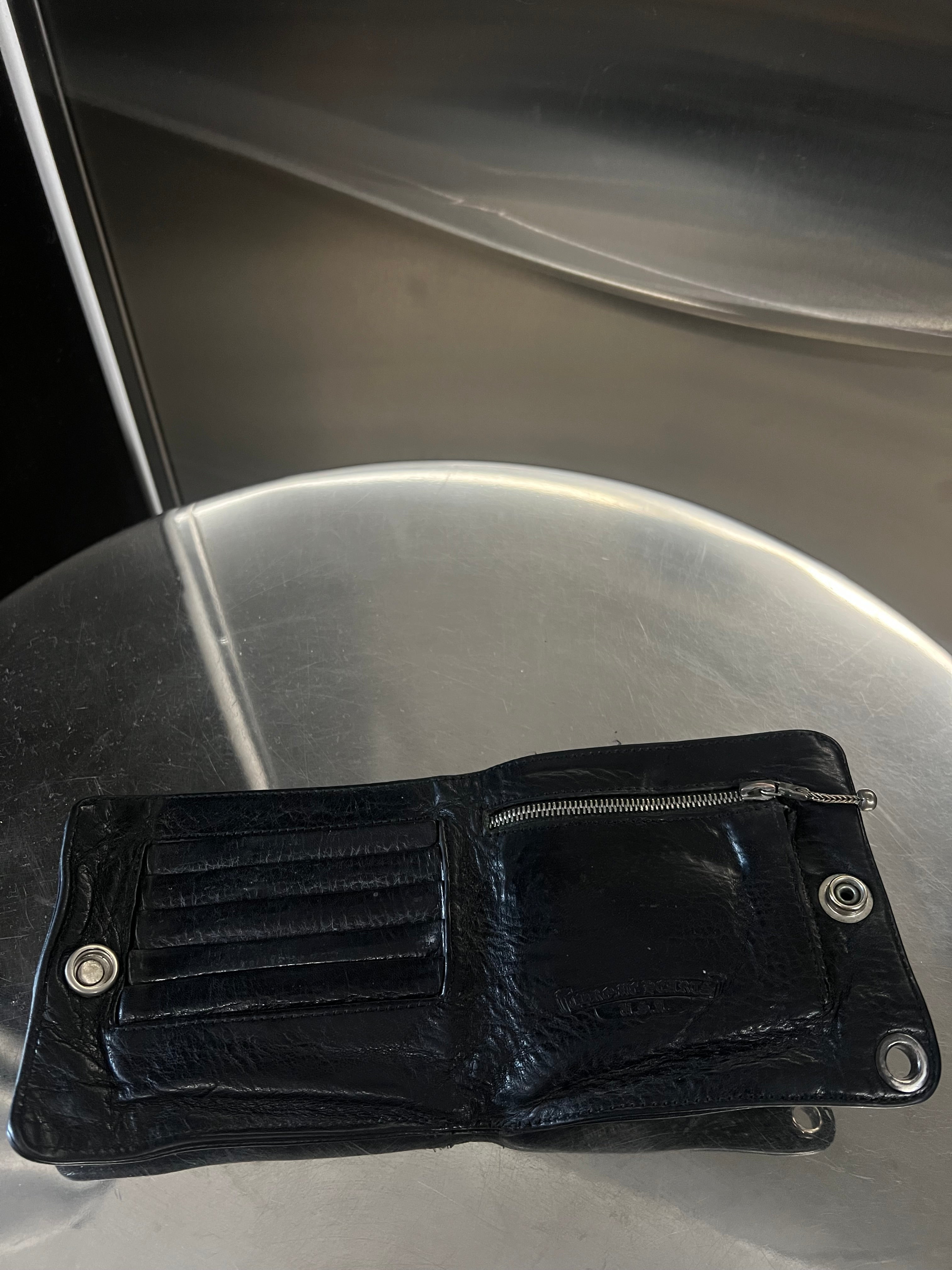 Chrome Hearts 1snap Black leather wallet