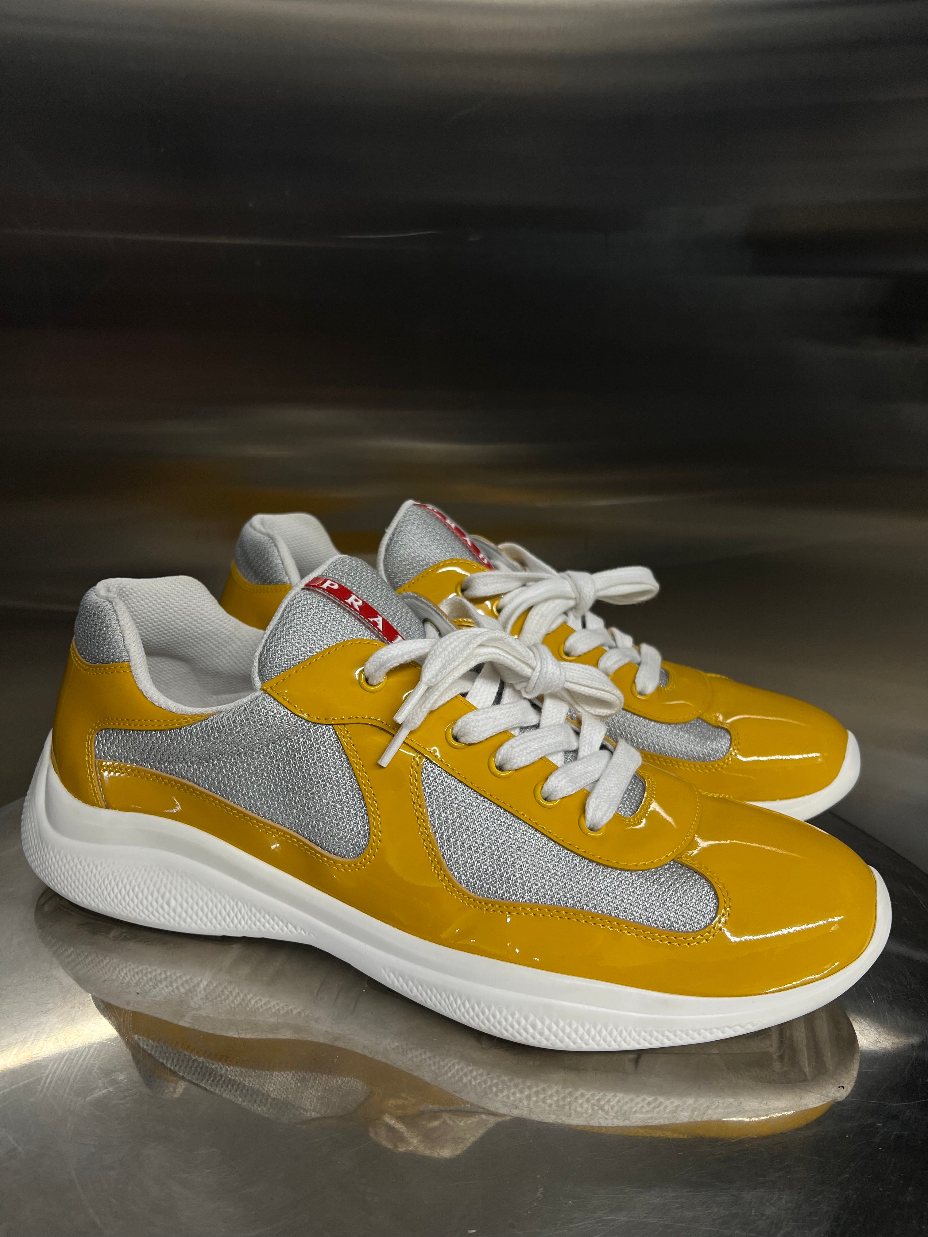 Prada America Cups Yellow patent
