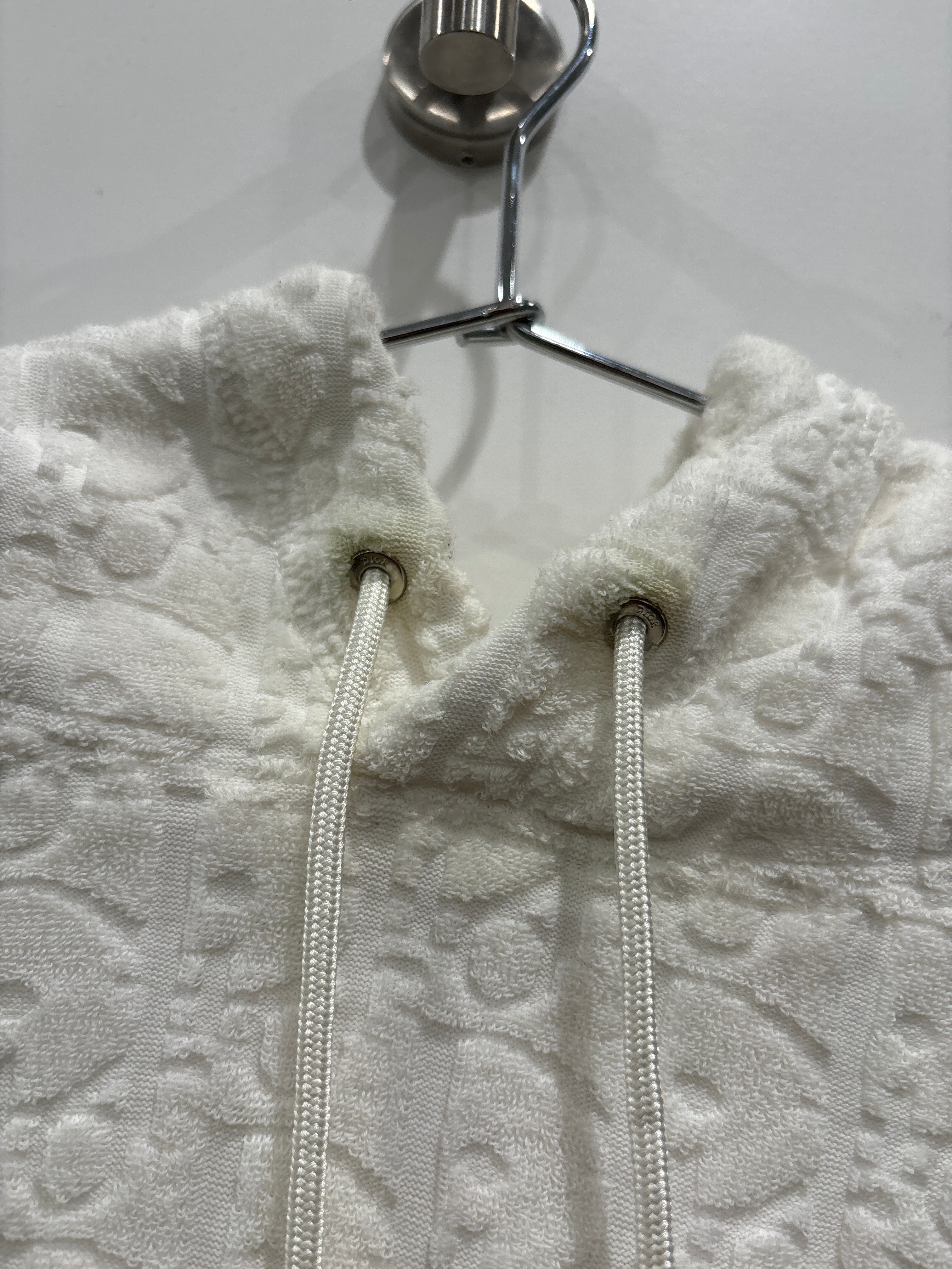 Dior white towel hoodie