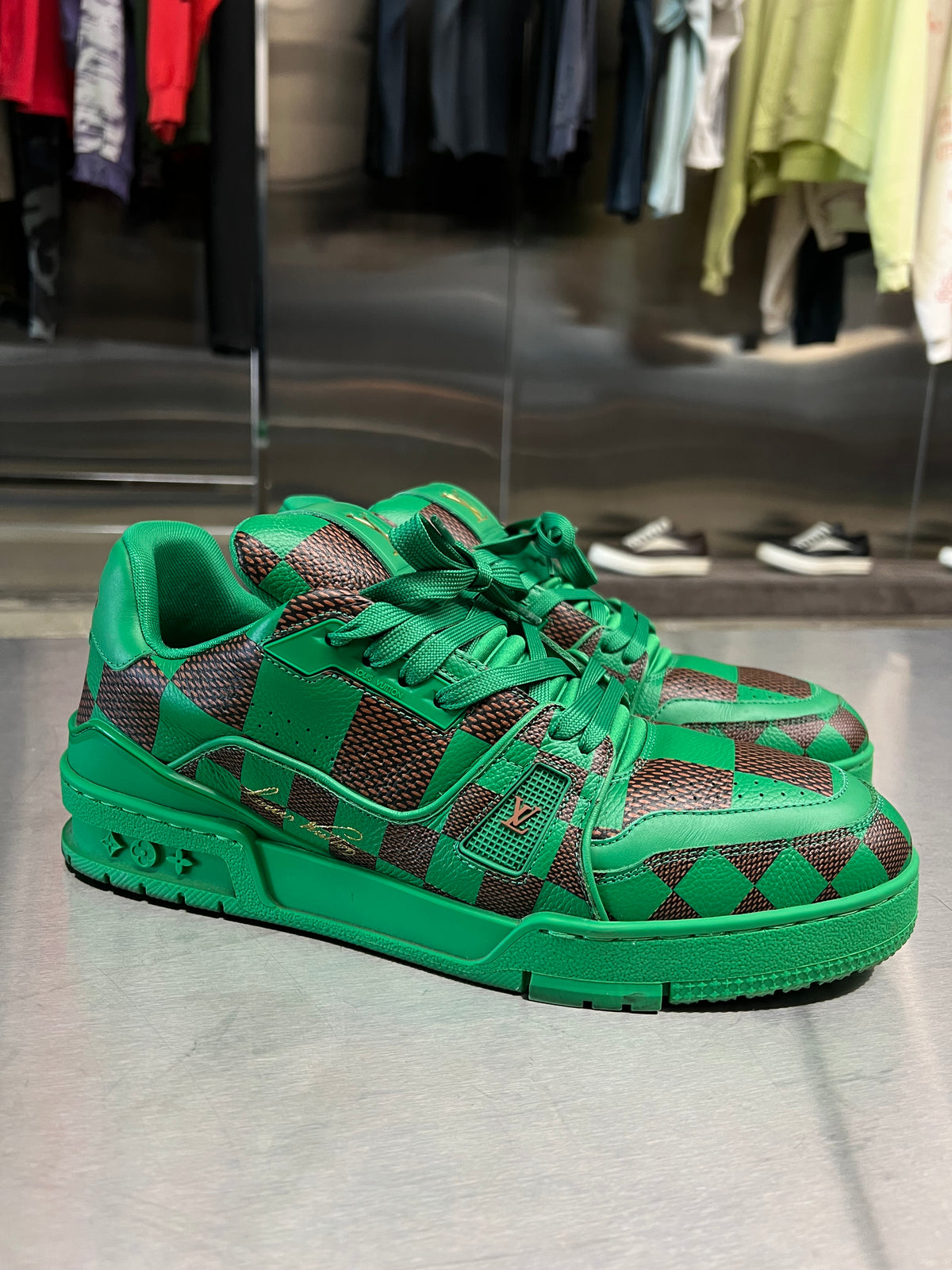 Louis Vuitton Damier pop green sneaker