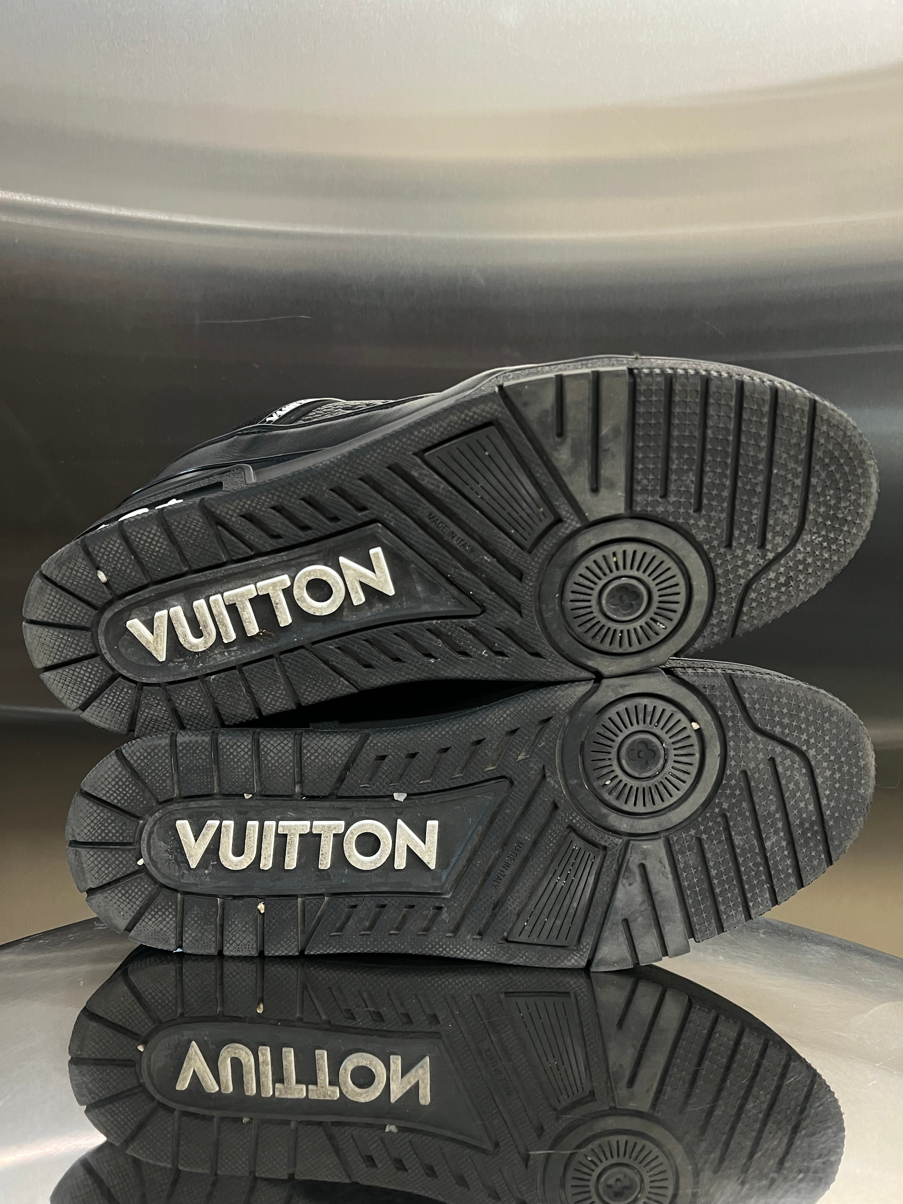 Louis Vuitton Trainer Black embossed sneaker