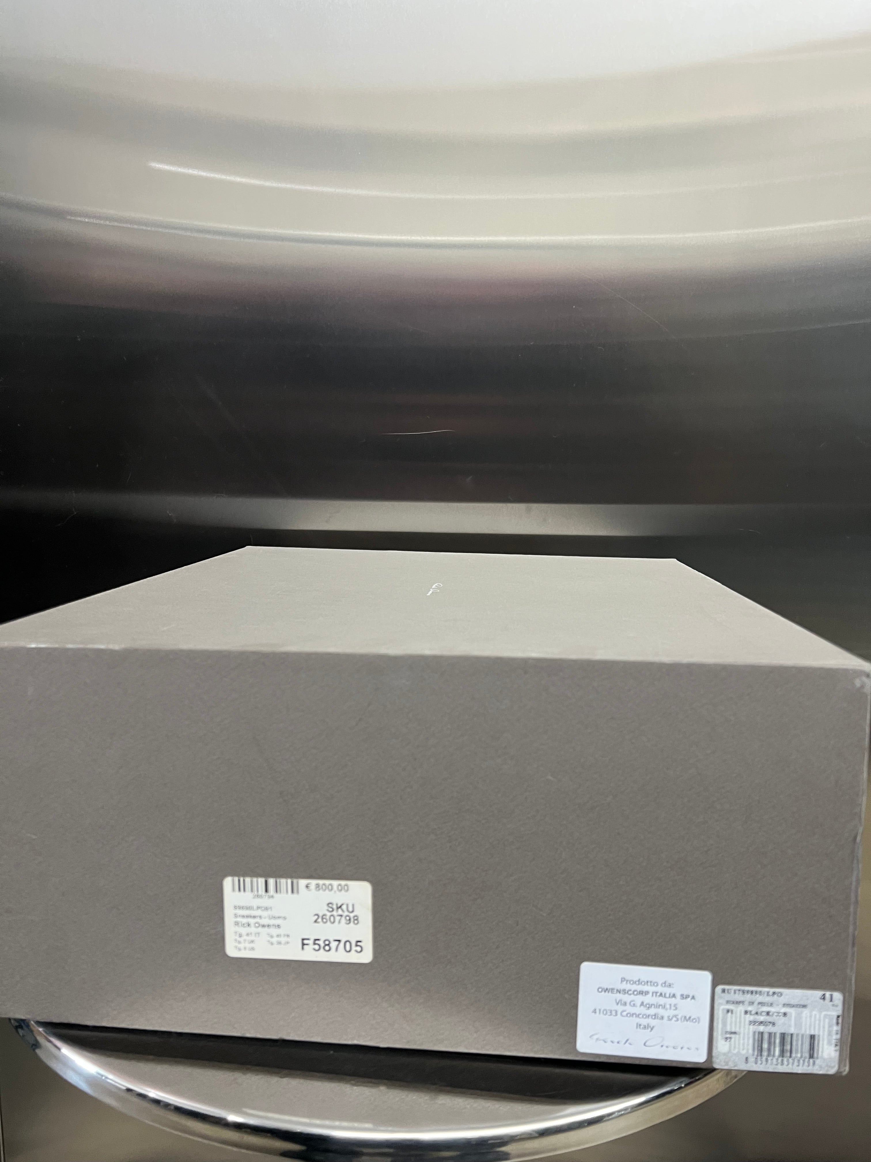 Rick Owens leather Ramones high-top sneaker