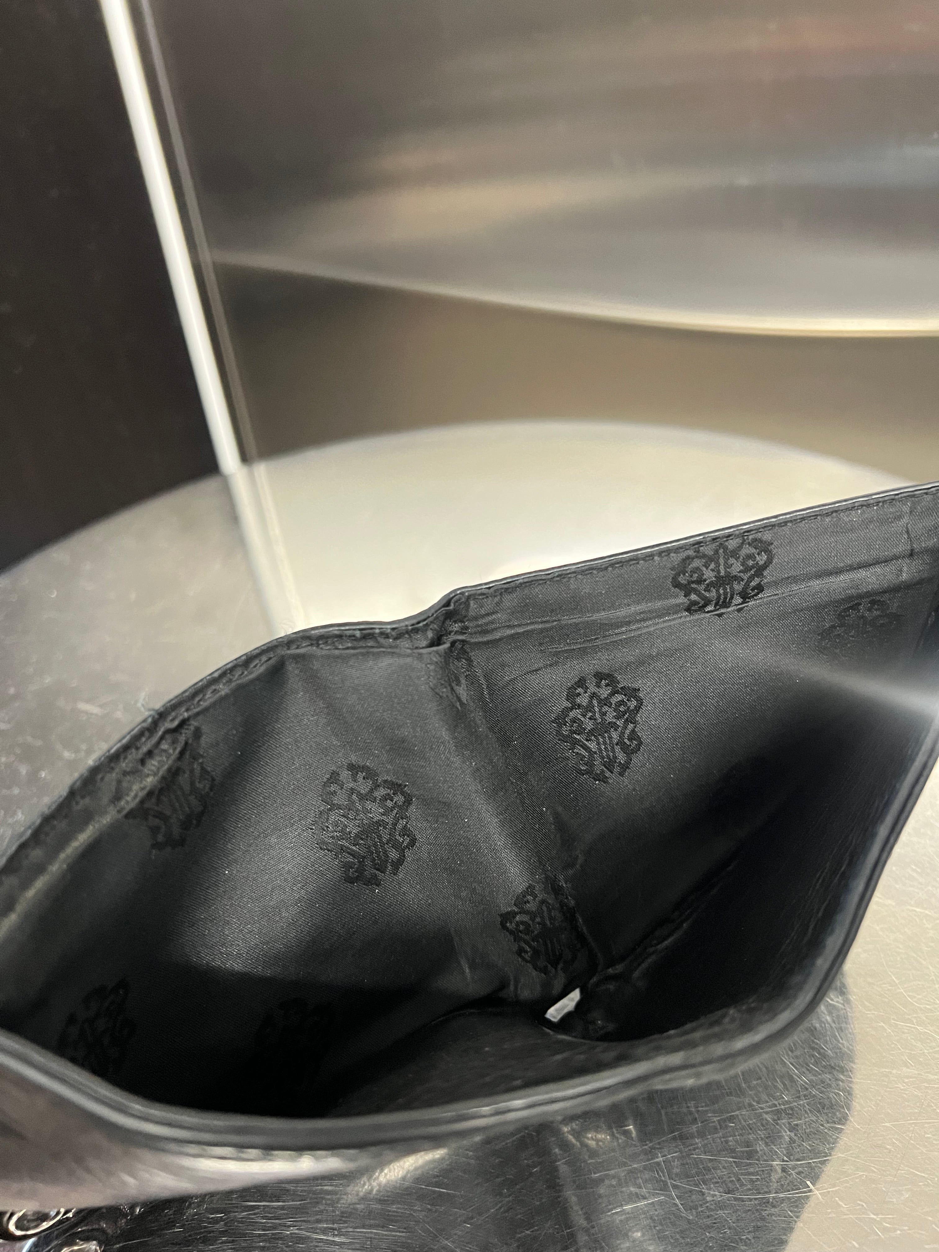 Chrome Hearts 1snap Black leather wallet