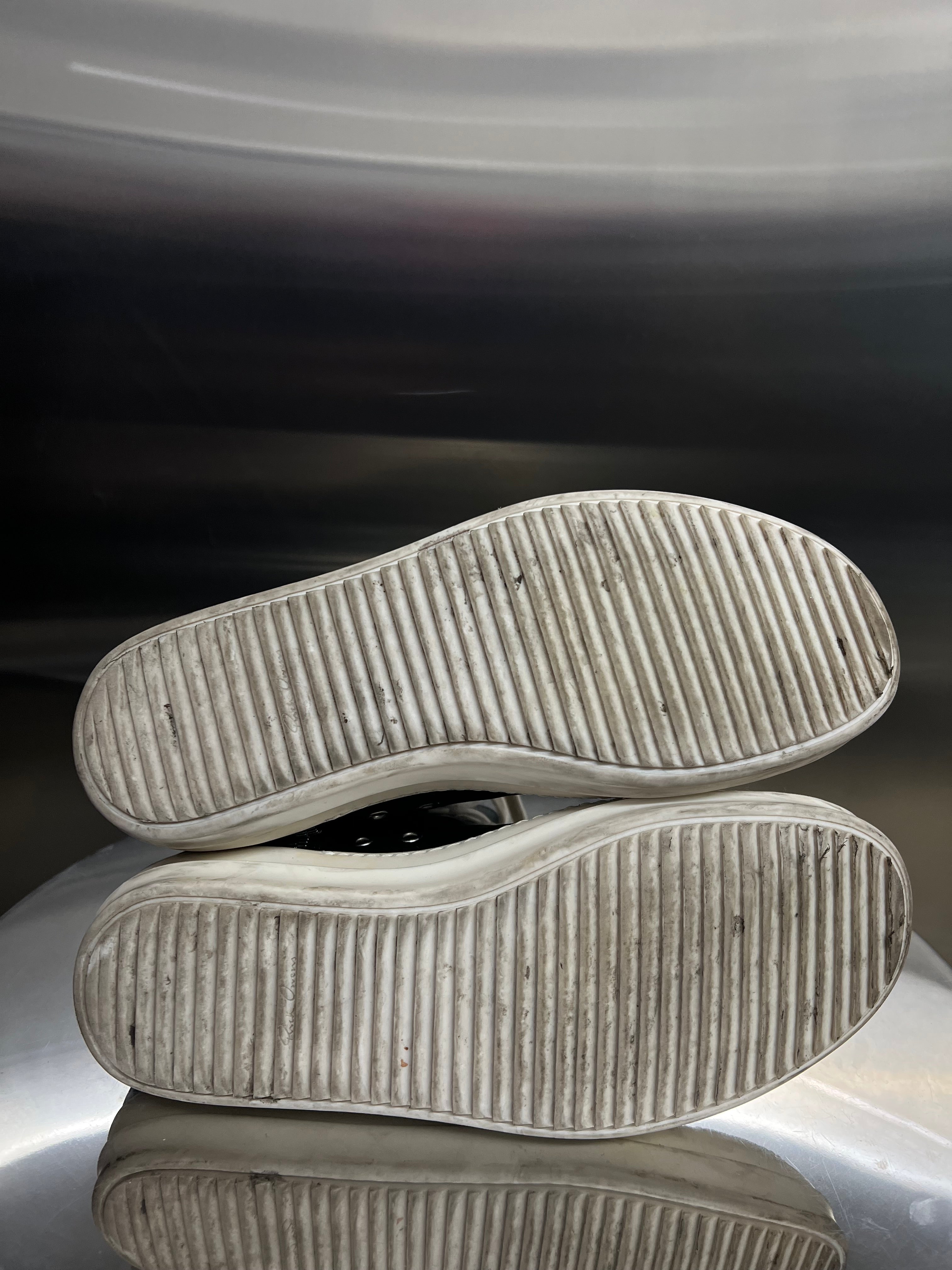 Rick Owens leather Ramones high-top sneaker