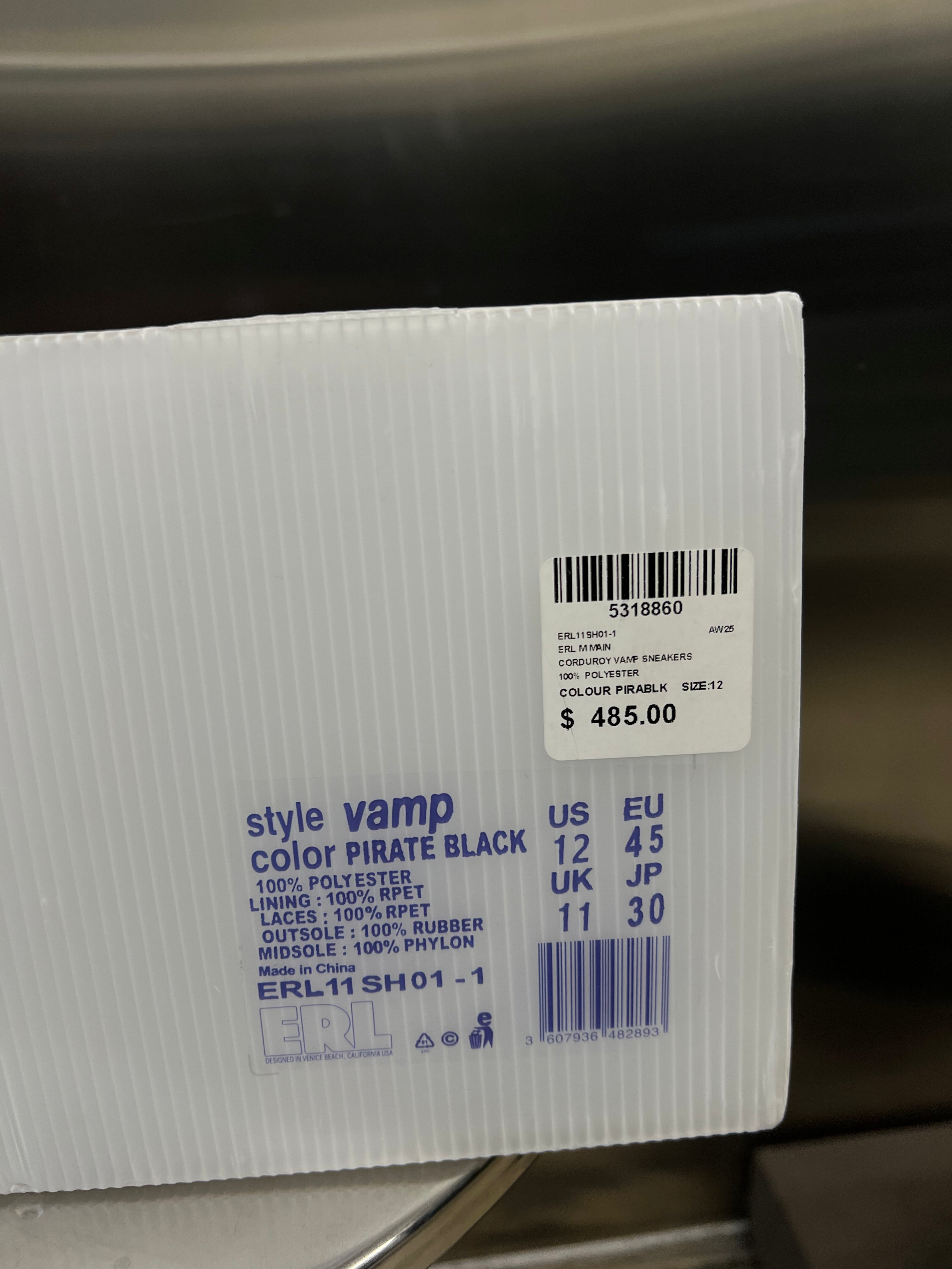 ERL Vamp Corduroy Sneakers