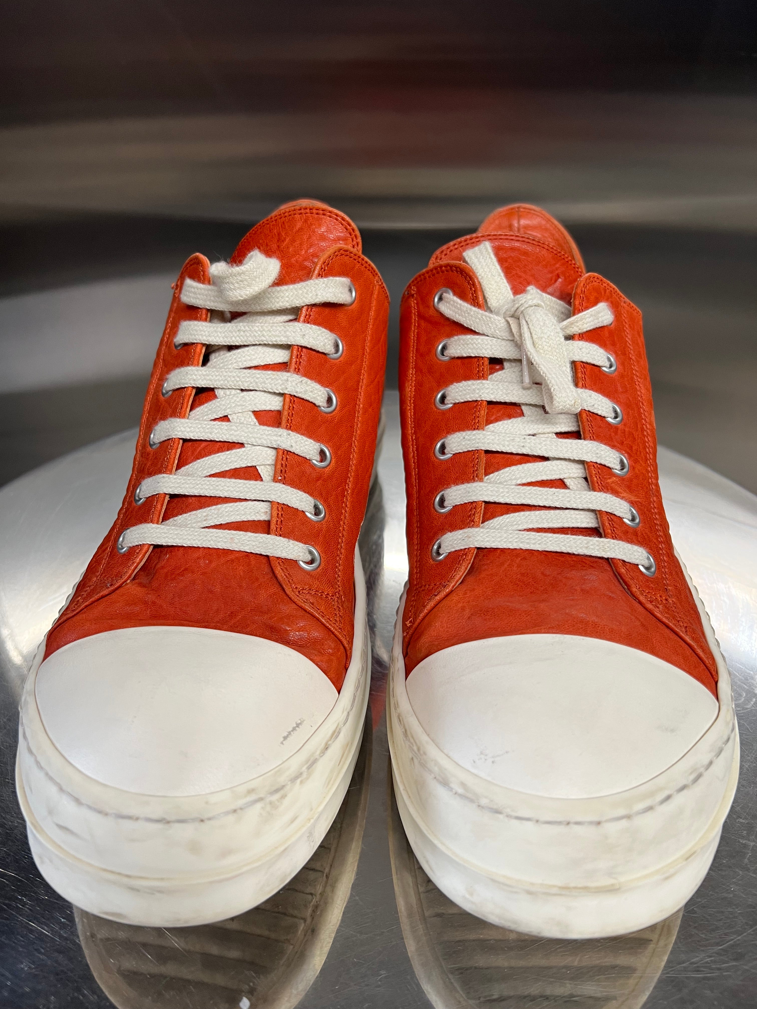 Rick Owens orange Ramones low