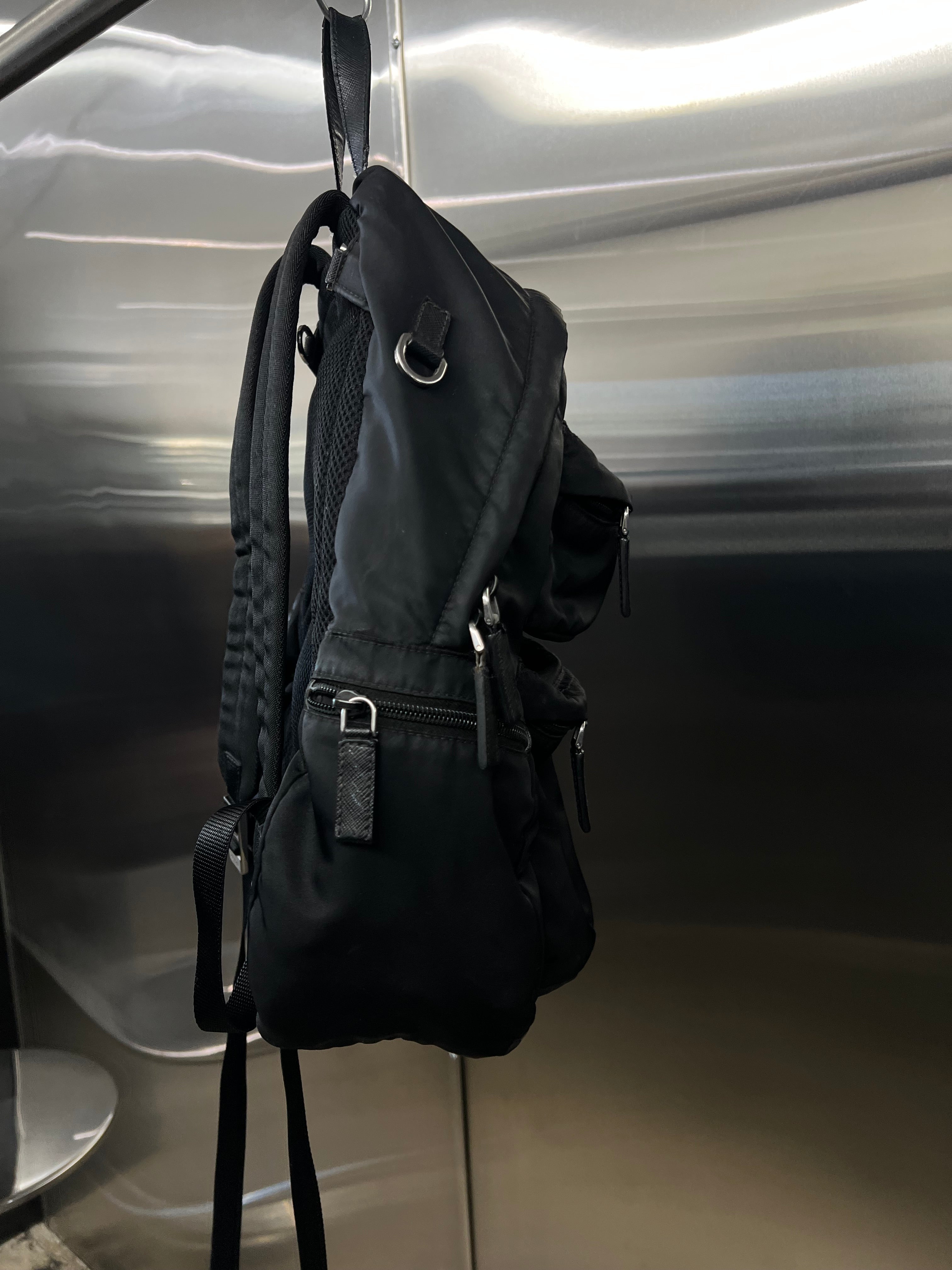 Prada Re-Nylon and Saffiano leather backpack