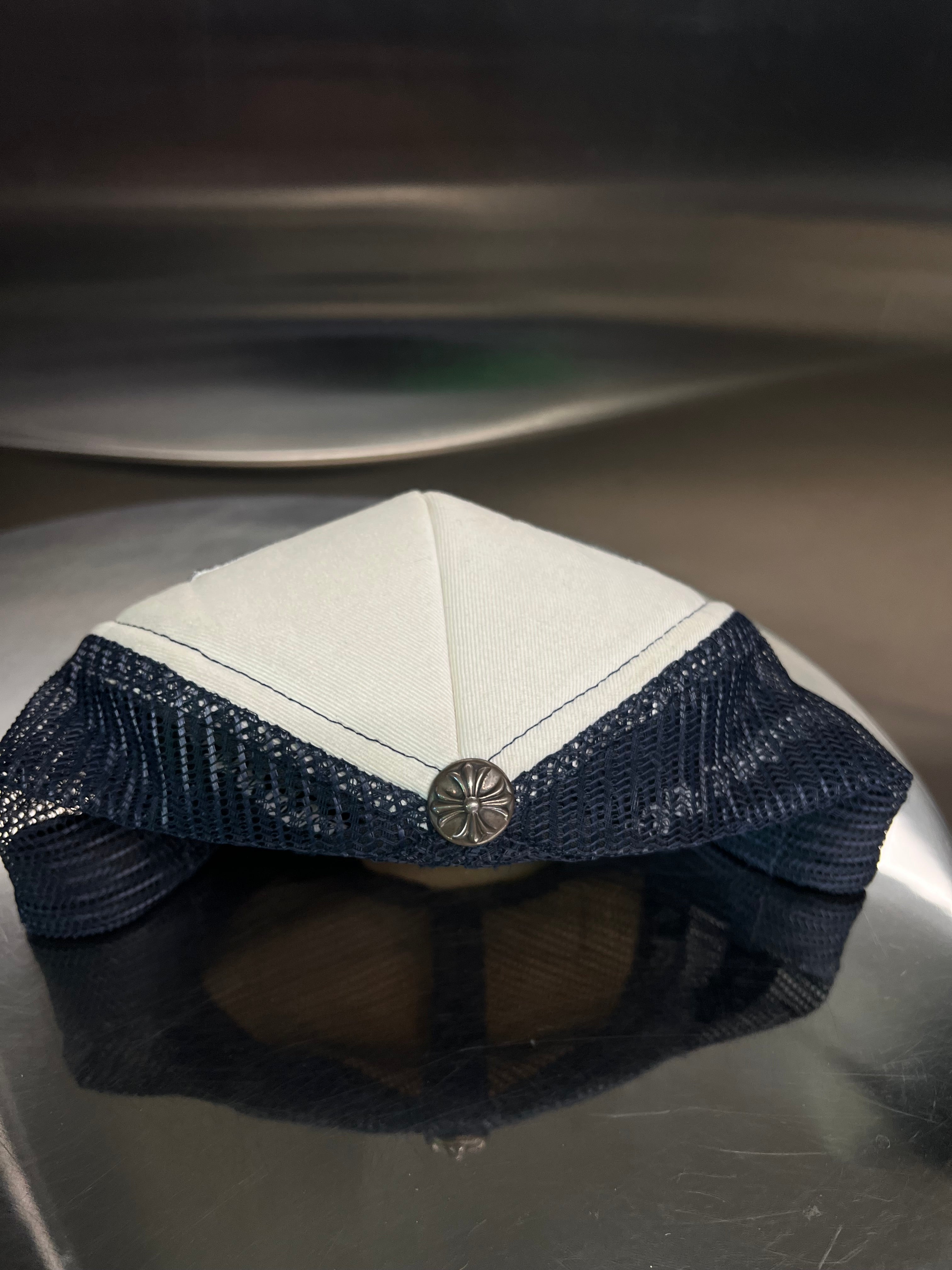 Chrome Hearts “Hollywood” Navy Trucker hat