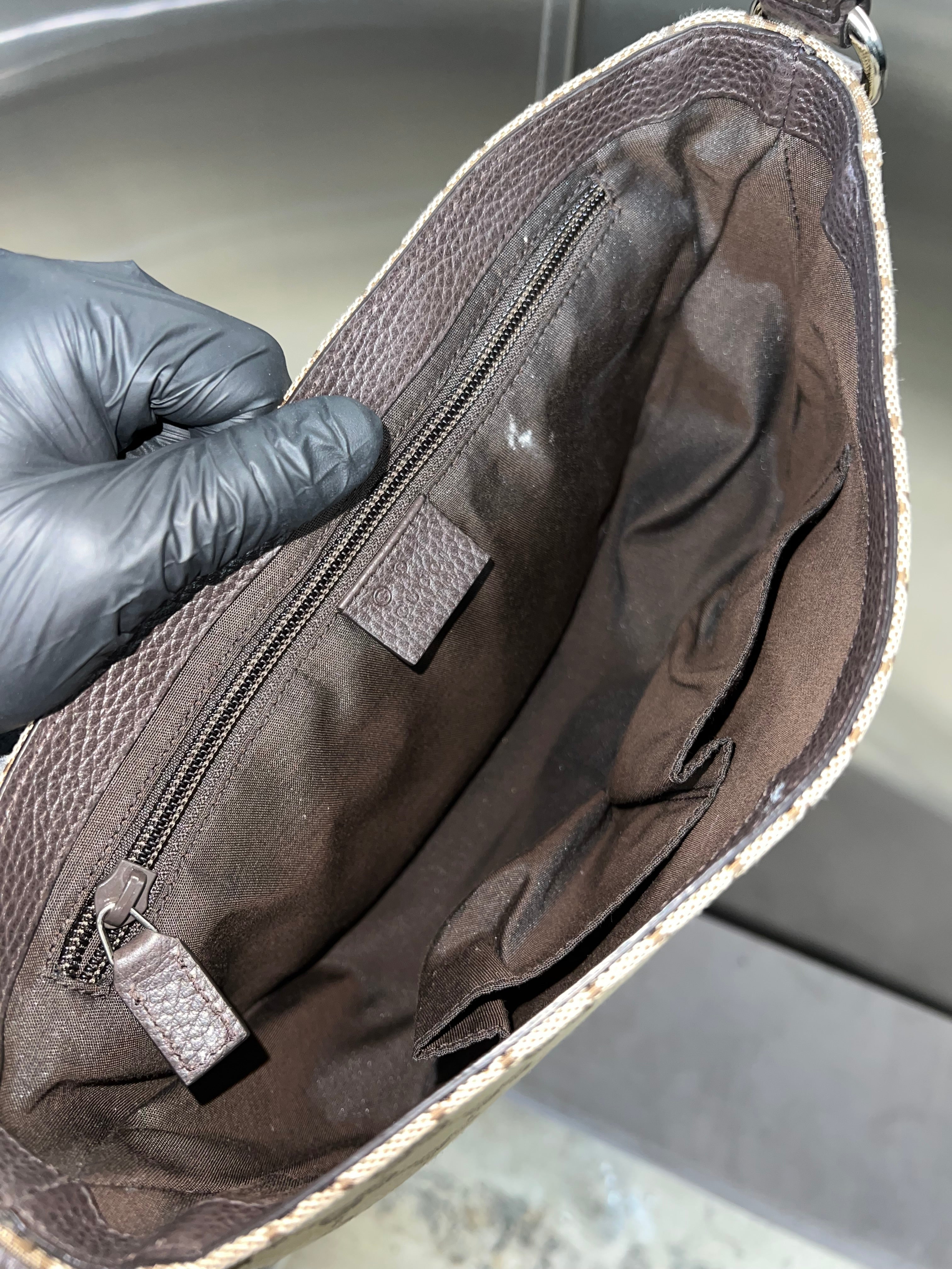 Gucci Monogram Flap Messenger bag