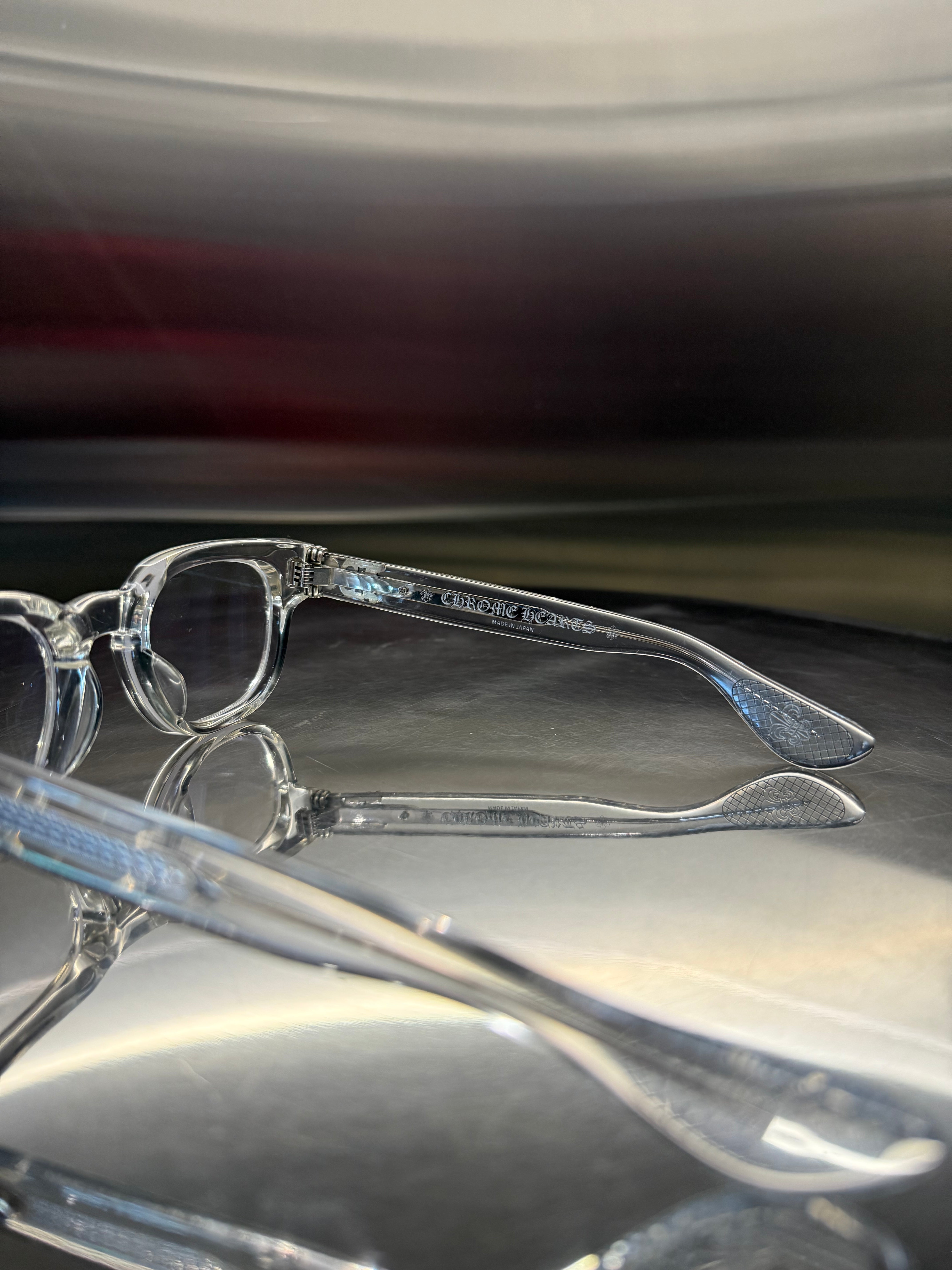 Clear chrome hearts cuntvoluted frames