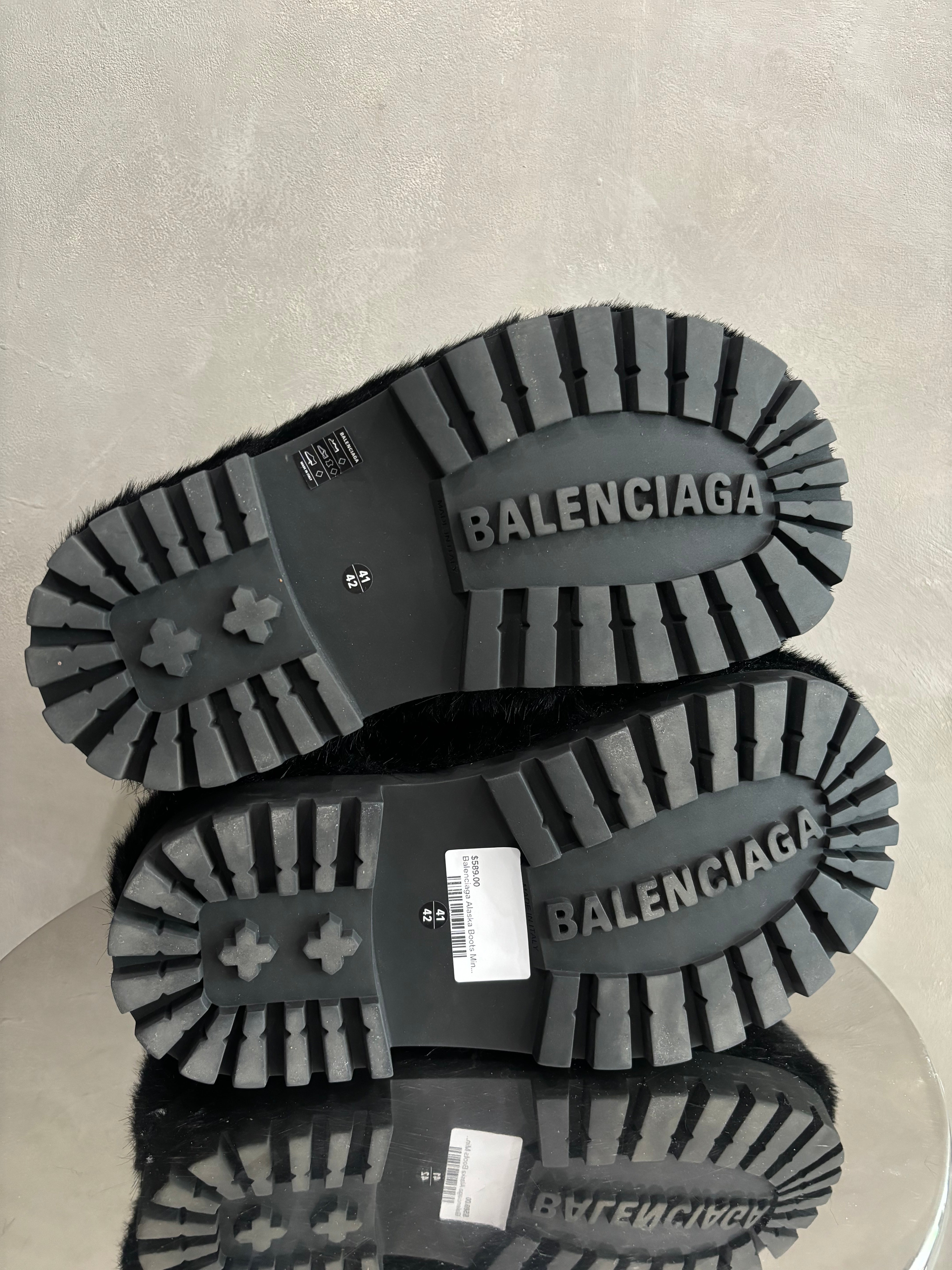 Balenciaga Alaska fur boots