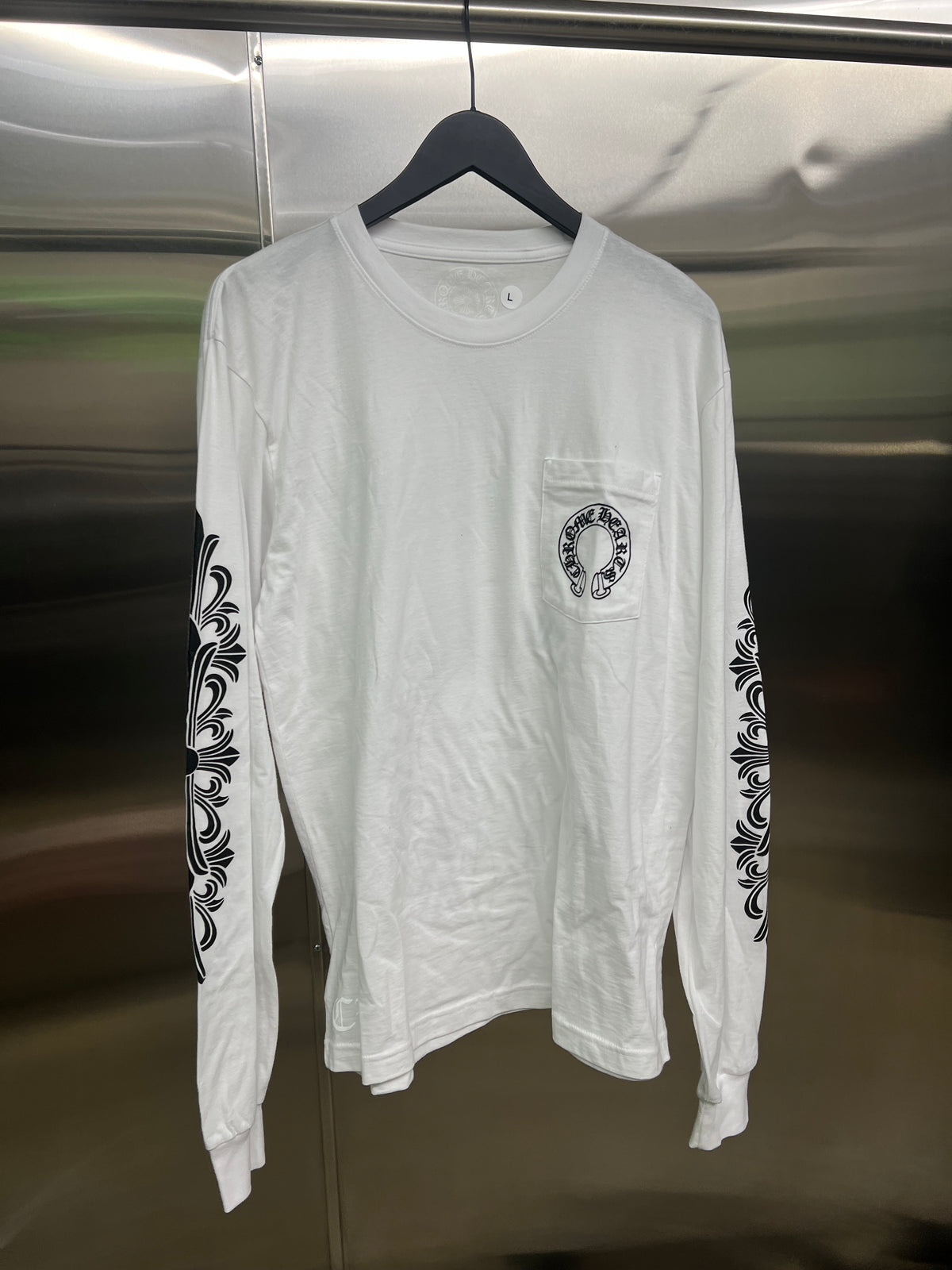 Chrome Hearts Horseshoe white longsleeve